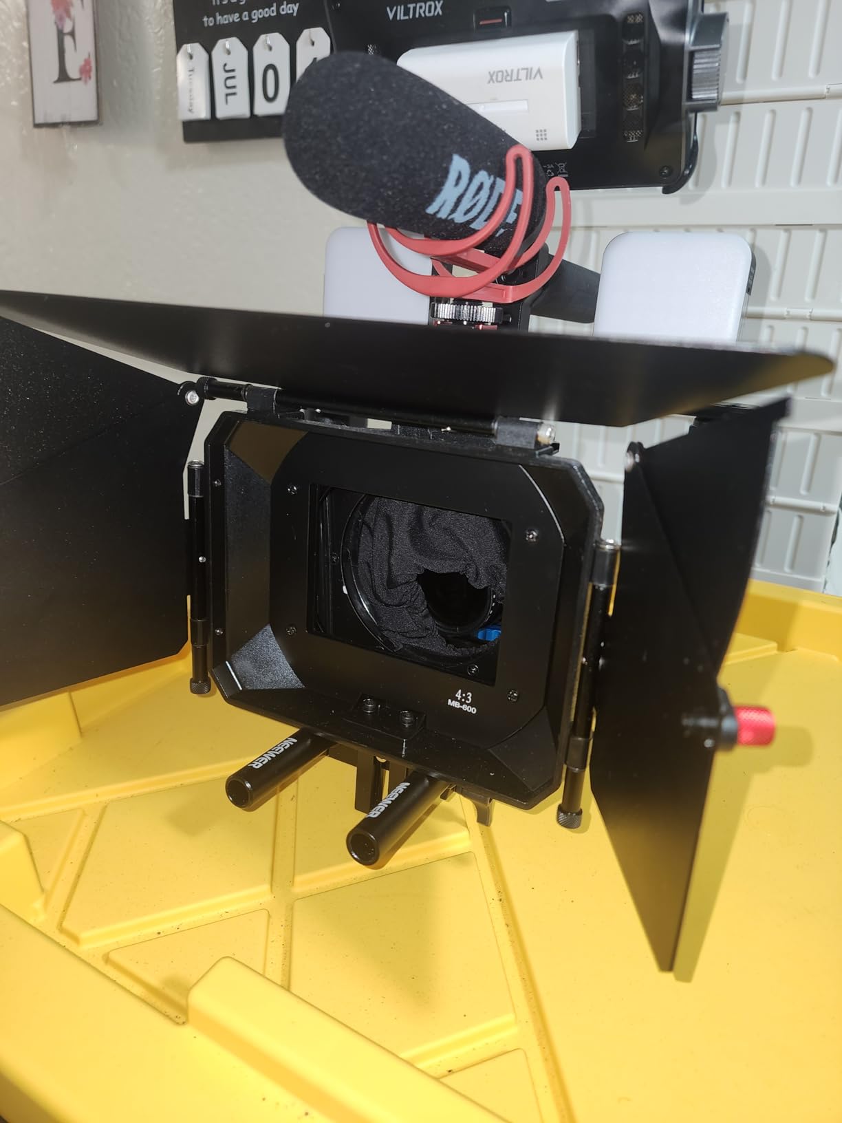 Proaim MB-600 Matte Box for Lenses Up to 95mm | Fits 15mm rails, includes top & side flags, 2 filter holders, format masks, and tool-less adjustment customer photo 2