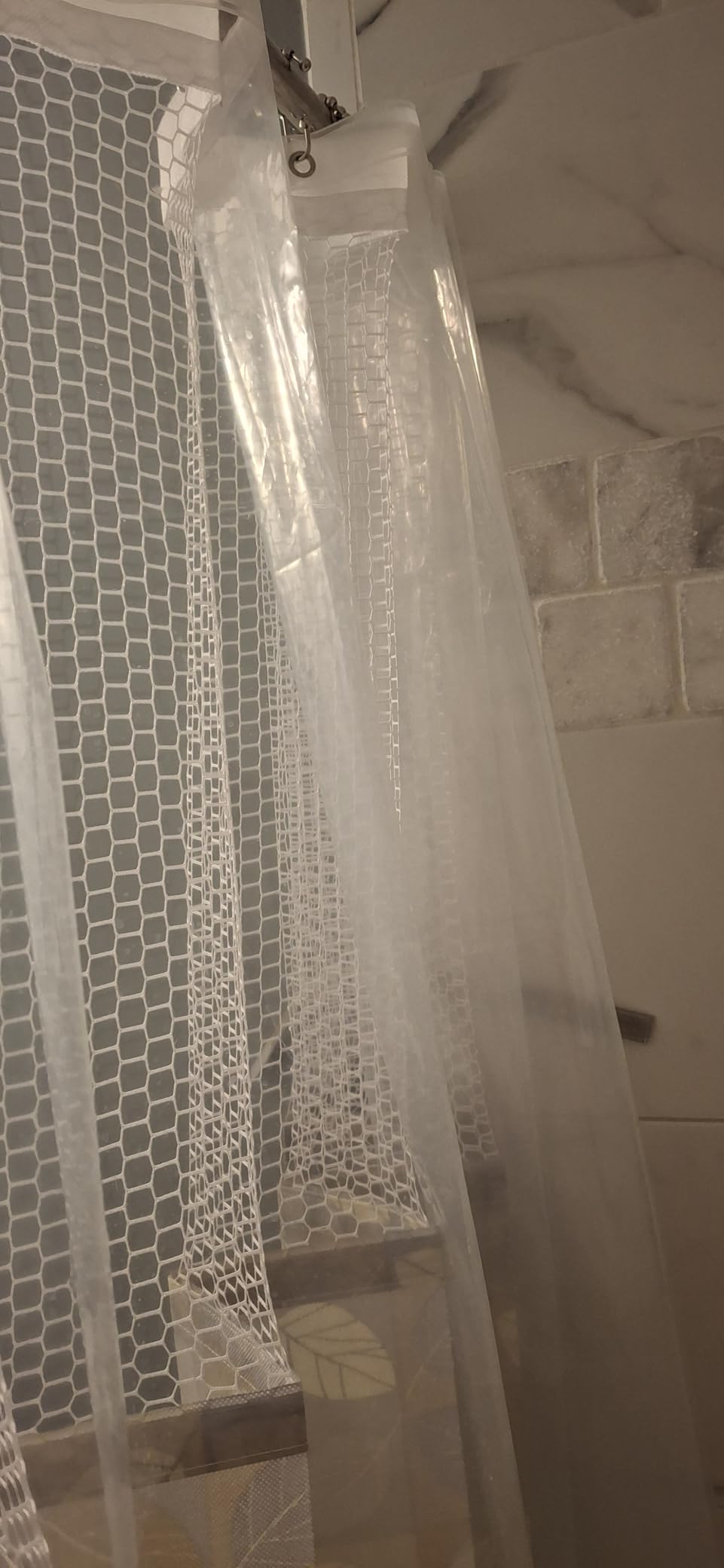 LiBa Shower Curtain PEVA 8G, 72x72 Inch Waterproof Clear | Non-toxic shower liner, waterproof plastic shower curtain, rust-proof grommets, weighted magnets, bathroom accessories customer photo 1