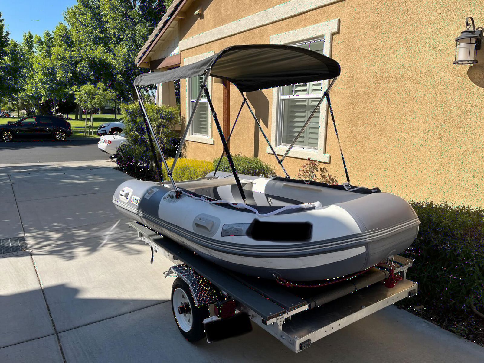 BRIS 10.8 ft Inflatable Boat Inflatable Rafting Fishing Dinghy Tender Pontoon Boat customer photo 2