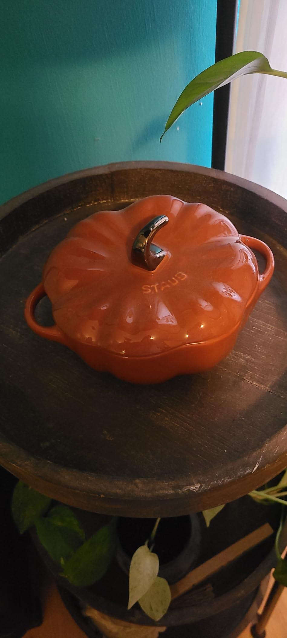 STAUB Ceramic 0.75-qt Petite Pumpkin, Oven & Stove Safe up to 572F, Pumpkin Dish, Baking Candy Burnt Orange customer photo 1