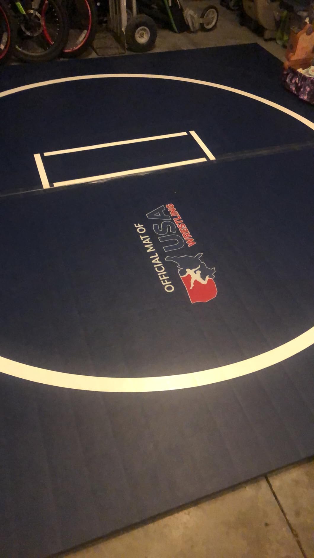 Dollamur Wrestling Mat for Home, 10'x10', Circle, Start Marks-Made in USA | Premium Home Wrestling Mats. Portable, Non-Slip Surface, Shock Absorbing Foam, Pro-Grade Performance customer photo 2