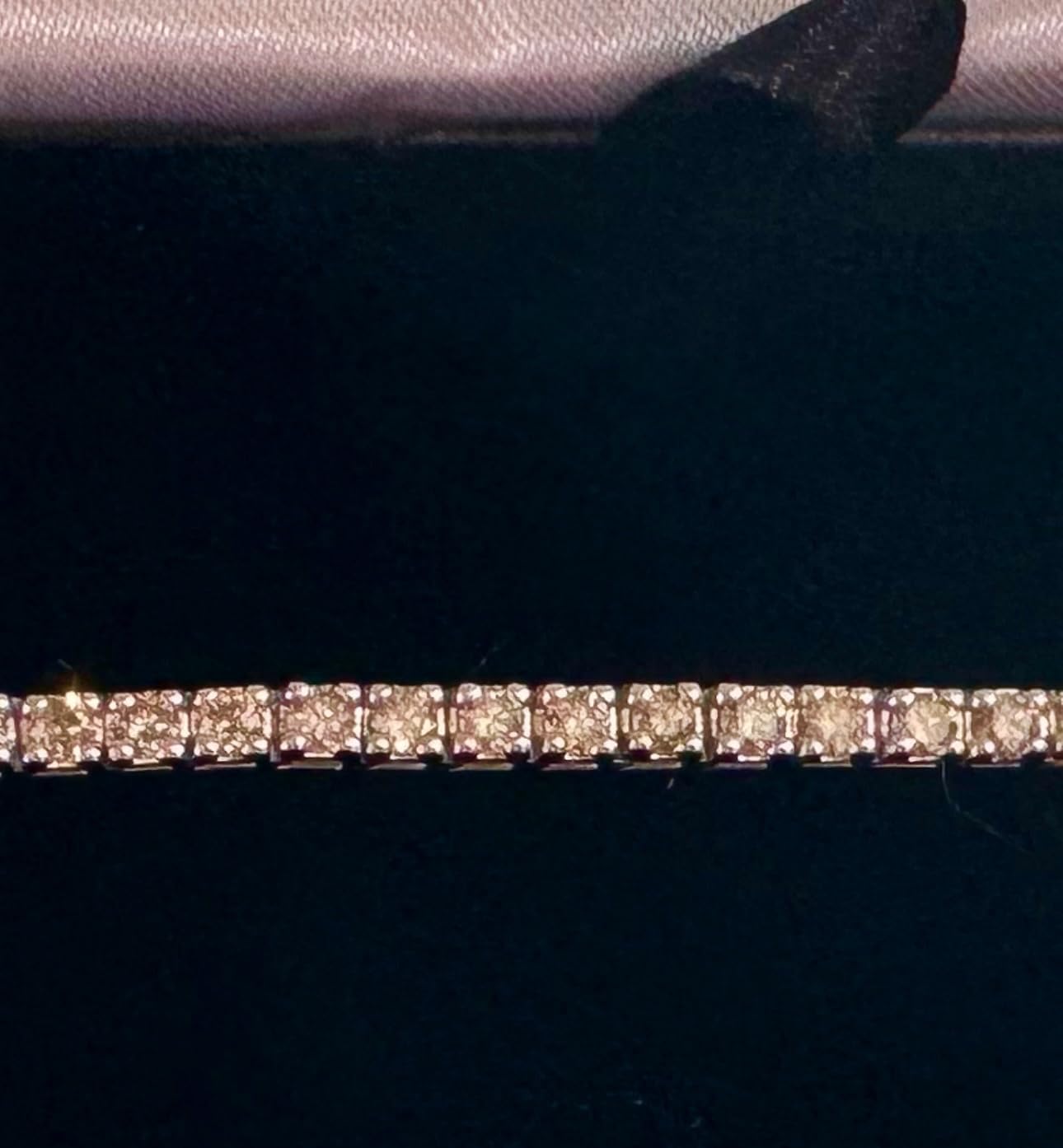 Houston Diamond District 3 to 22 CT Mined Natural Diamond Tennis Bracelet | 14K White Gold Round Cut 4 Prong Tennis Bracelet Jewelry for Women in Solid Gold Value Plus Collection customer photo 2