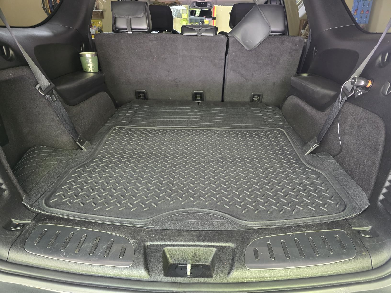 Motor Trend Heavy Duty Cargo Liner Floor Mat - All Weather Trunk Protection, Trimmable to Fit, HD Rubber customer photo 1