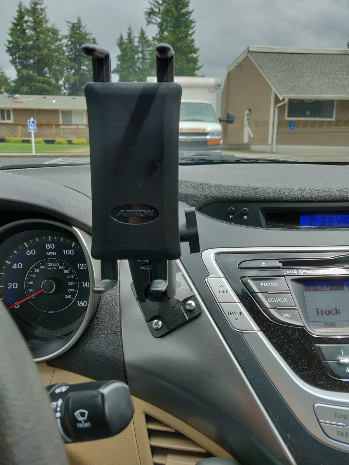 ARKON Mounts - Car Phone Holder | Secure Grip | Heavy Duty | Drill Base Car Phone Mount | Spring-loaded holder expands up to 7.25 inches | For iPhone, Samsung, Google, Nokia, and other Smartphones customer photo 1
