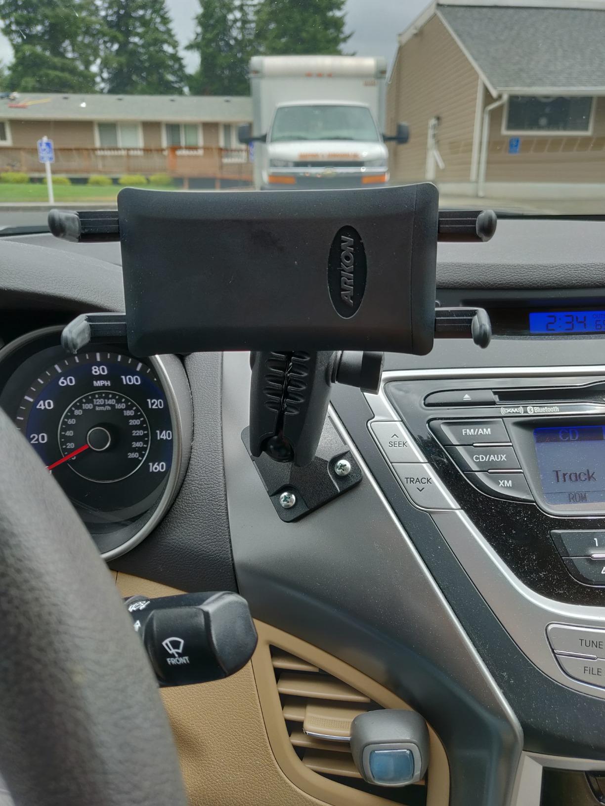 ARKON Mounts - Car Phone Holder | Secure Grip | Heavy Duty | Drill Base Car Phone Mount | Spring-loaded holder expands up to 7.25 inches | For iPhone, Samsung, Google, Nokia, and other Smartphones customer photo 2