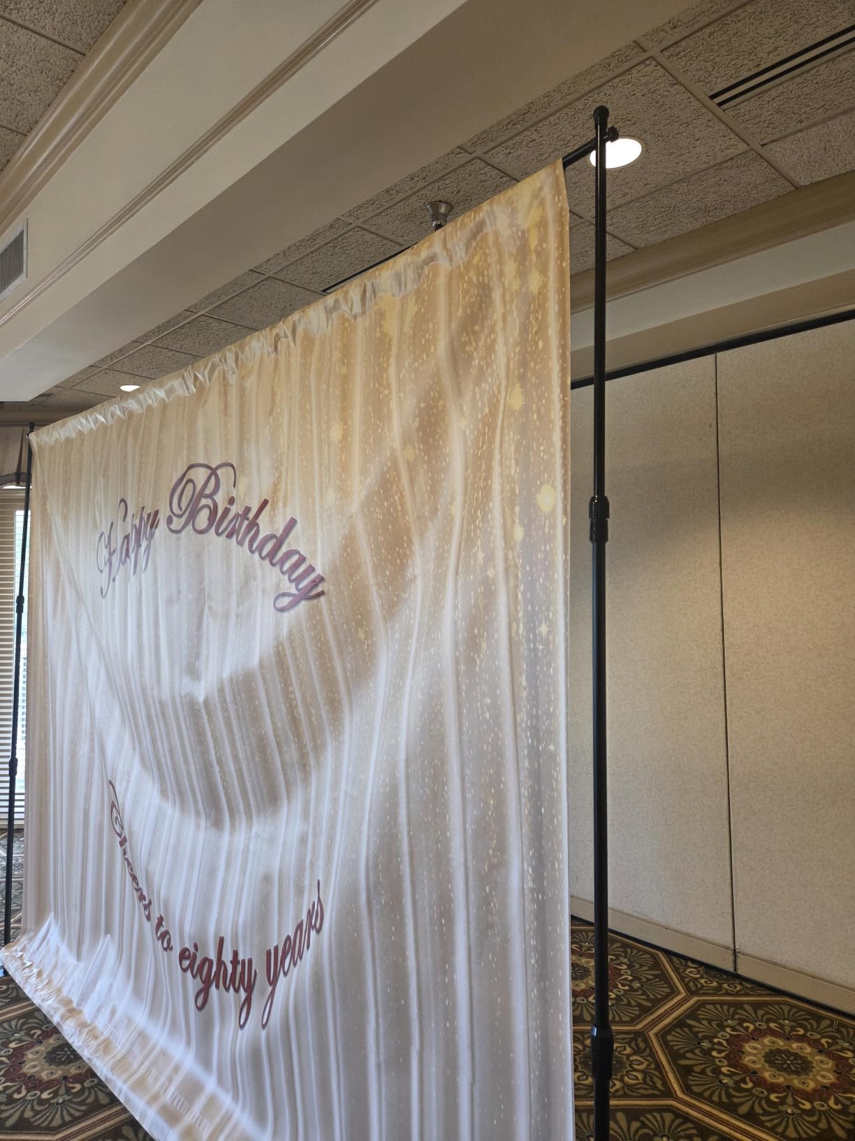 VEVOR Backdrop Stand 10 x 8 Ft, Height Adjustable Background Stand with 1 Carrying Bag, Photo Backdrop for Party Wedding Studio Trade Show | Background Support, Stable Aluminum Fram, Iron Bases, with 1 Carrying Bag, Photo Backdrop for Party Wedding Studio Trade Show customer photo 1