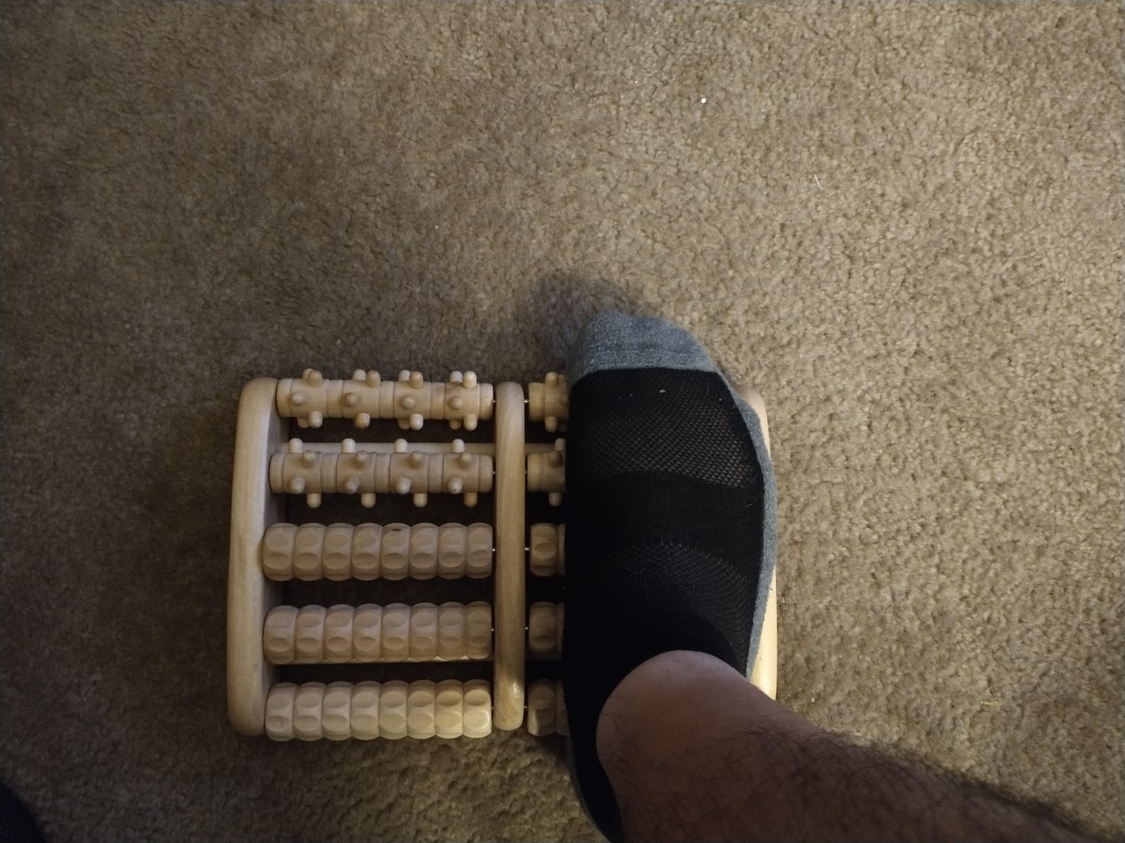 TheraFlow Foot Roller for Plantar Fasciitis Relief and Neuropathy Pain Relief for Feet - Wooden Foot Massager Roller Acupressure Tool with Reflexology Chart customer photo 1