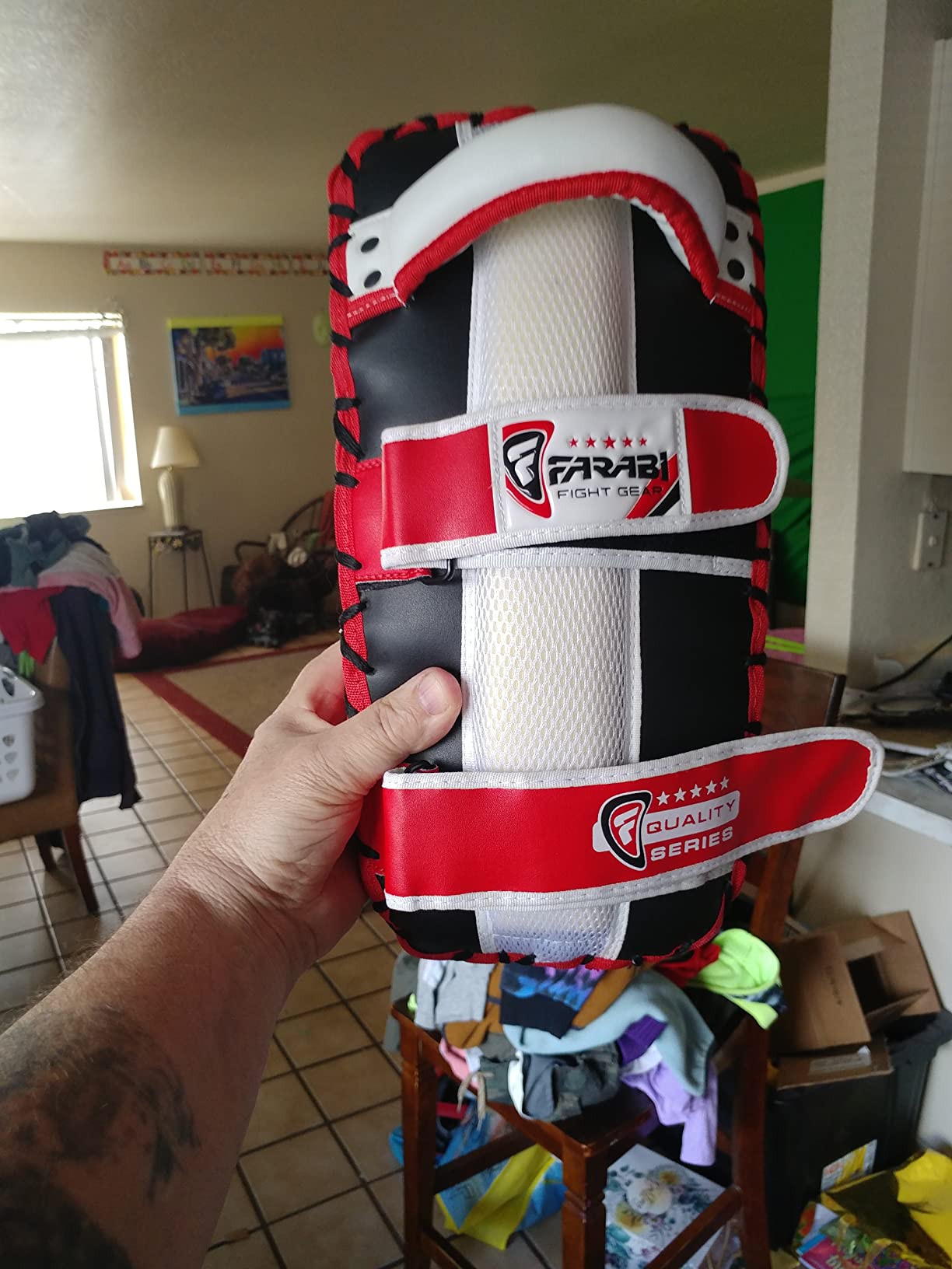 Farabi Thai Pad Training Kick Pad Curved Coaching Pad Kicking Mix Martial Arts x 1 Single Unit customer photo 1