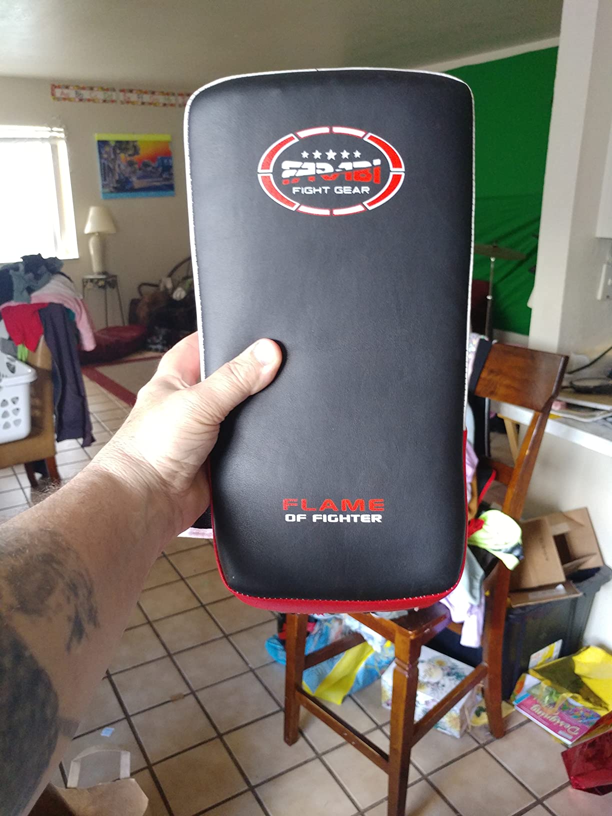 Farabi Thai Pad Training Kick Pad Curved Coaching Pad Kicking Mix Martial Arts x 1 Single Unit customer photo 2
