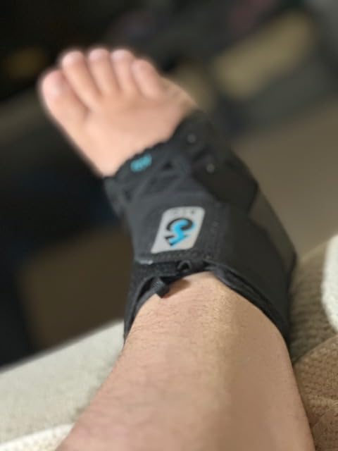 Med Spec ASO Ankle Stabilizer Lace Up Ankle Brace Sprain Support Black, MD | Ankle Brace for Sprains, Instability, Bilateral Orthopedic Support, Sports Injury Recovery, Men, Women, Teens & Kids. 264014 customer photo 1