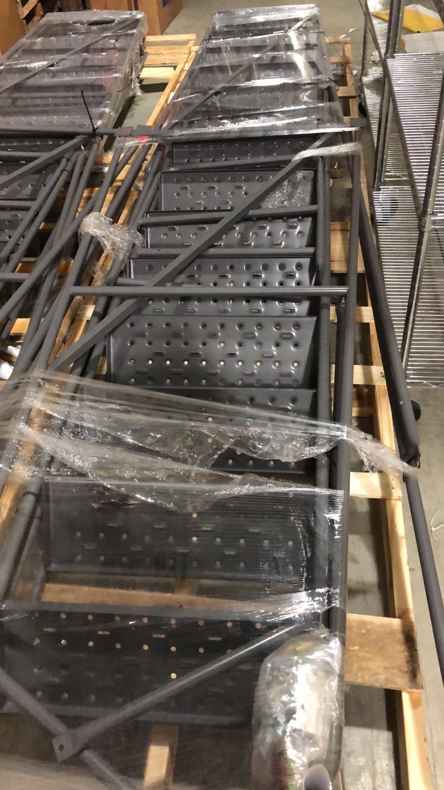Tri-Arc KDSR105166 5-Step Steel Rolling Industrial and Warehouse Ladder with Handrails and 16