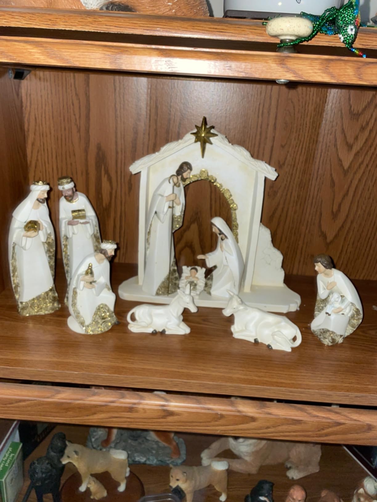 Ivory and Gold Christmas Nativity 10 Piece Set Holiday Decoration customer photo 1