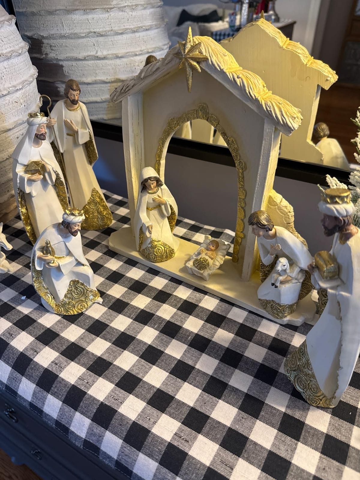 Ivory and Gold Christmas Nativity 10 Piece Set Holiday Decoration customer photo 2