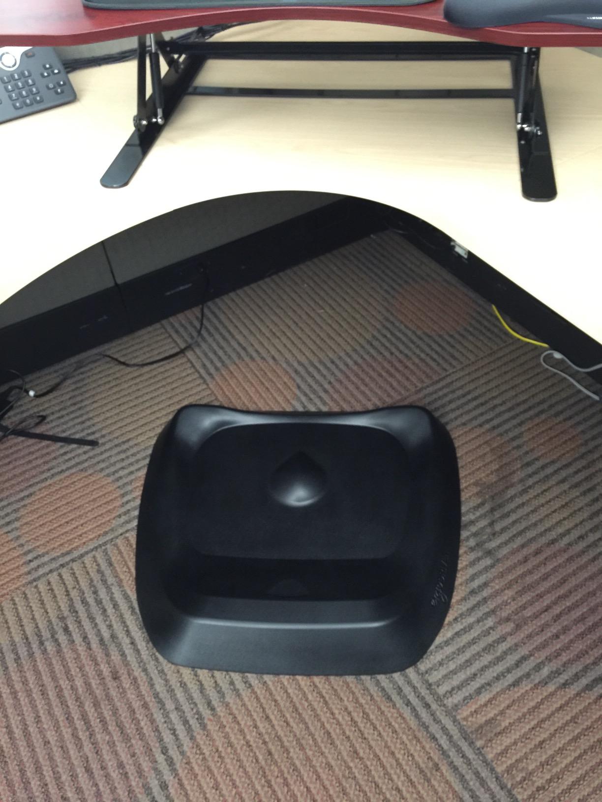 The Standing Desk Mat - Topo by Ergodriven | Premium Not-Flat Anti-Fatigue Standing Desk Mat with Calculated Terrain | Ultra-Thick Deluxe Comfort Foam, Durable, PVC-Free | Accessories | Obsidian Black customer photo 1