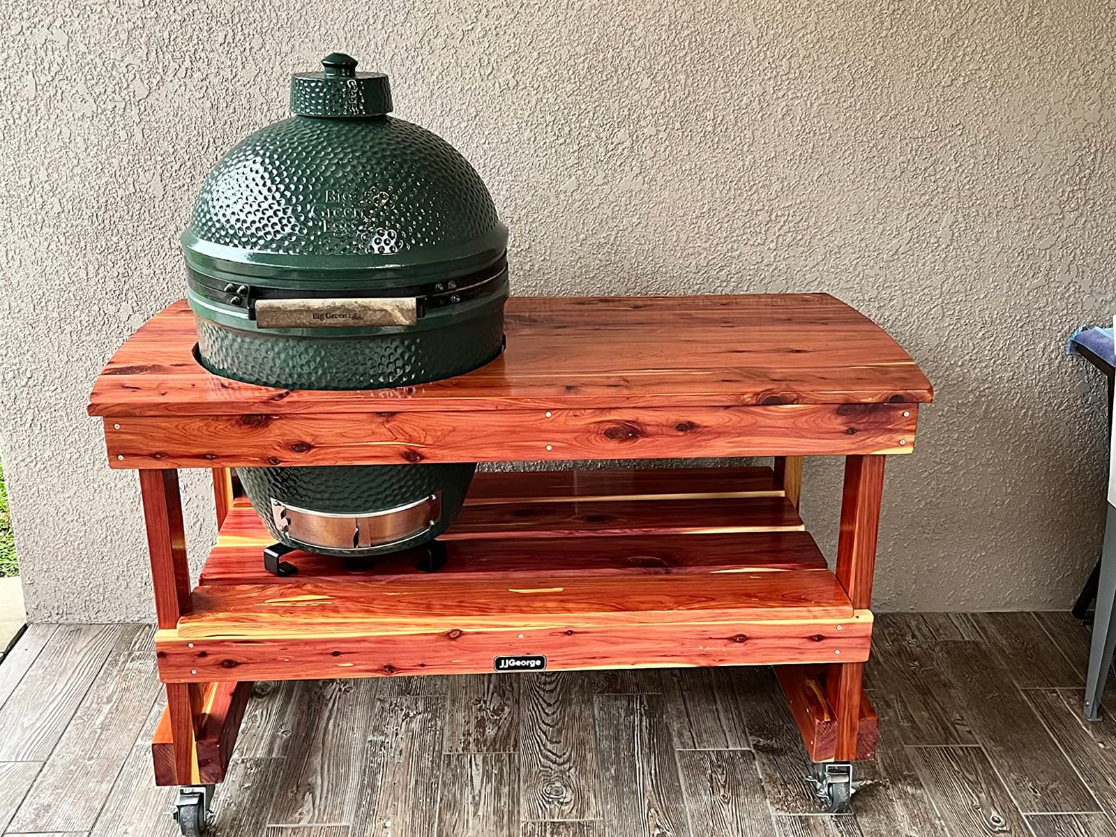 JJGeorge Long Table for Large Big Green Egg - Includes Table Cover customer photo 1