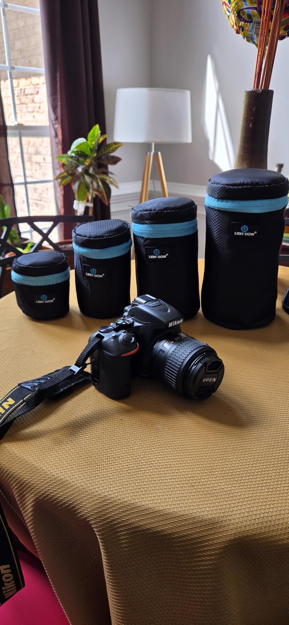 Lightdow 4pcs Pack Lens Pouch 5mm Thick Soft Neoprene DSLR Lens Bag customer photo 2