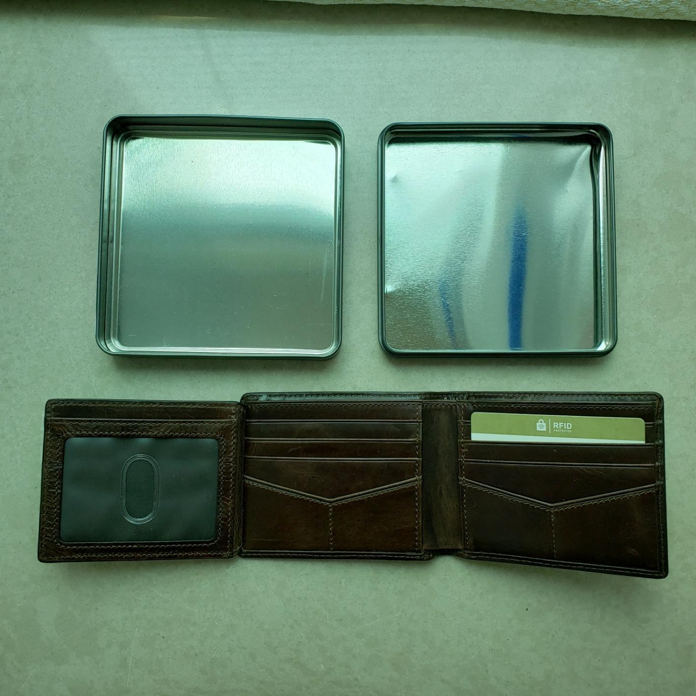 Fossil Men's Wallet, Derrick Leather RFID-Blocking Wallet, Bifold with Flip ID, Brown customer photo 2
