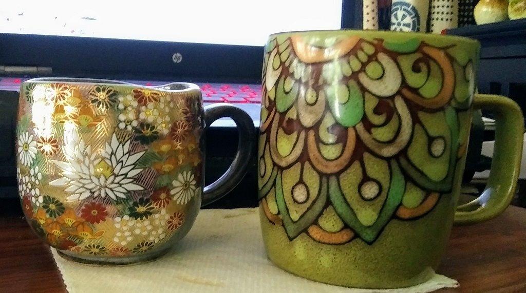 Kutani Porcelain Yaki(ware) Coffee Mug Gold Flower (Standard version) customer photo 2