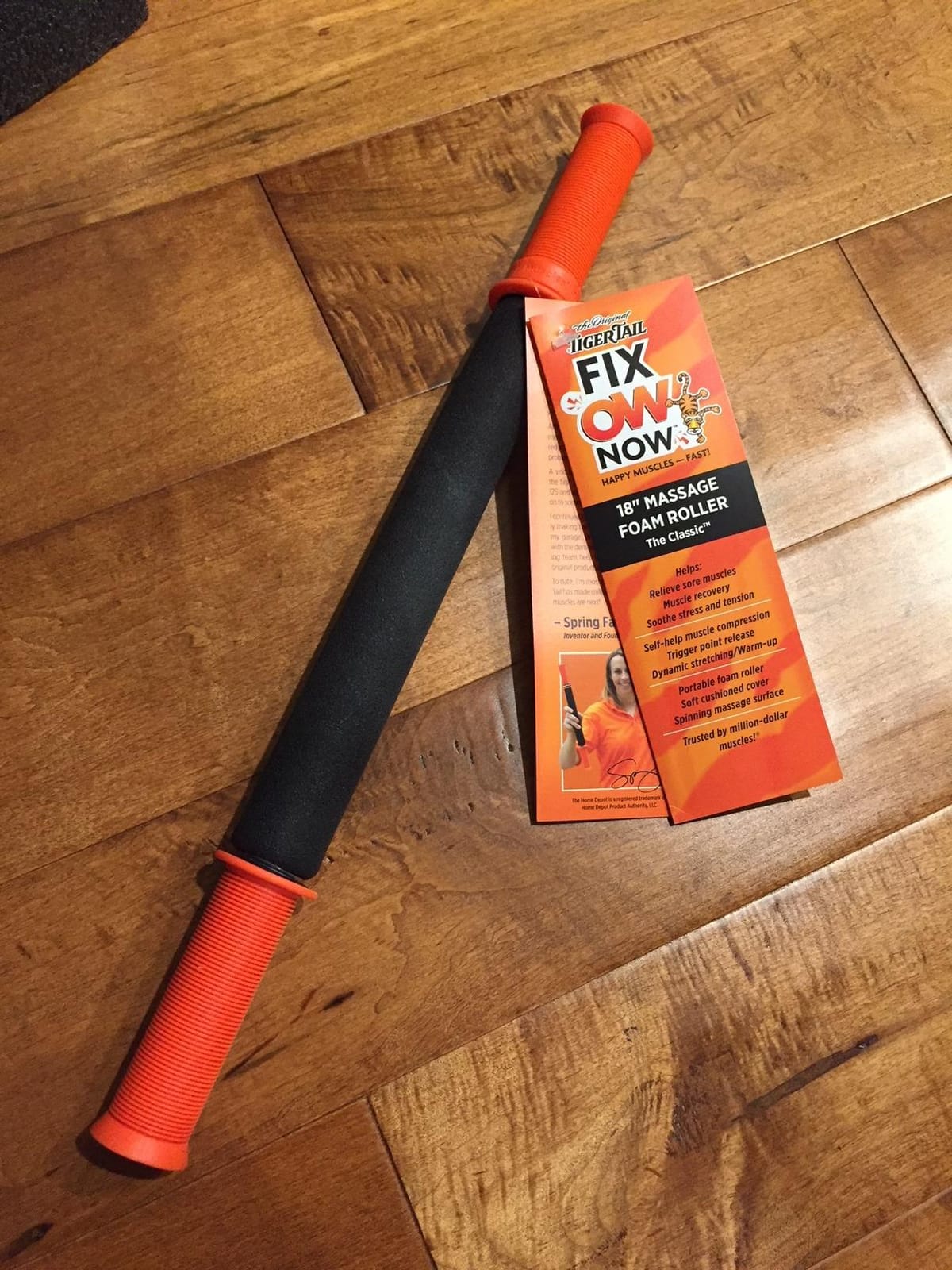 Tiger Tail 18in Massage Stick Portable Roller, Handheld, Deep Tissue Foam Roller, Body Massage and Myofascial Release Tool for Legs, Neck, Calves, Thighs, Shins & Back, The Original 18, Made in USA customer photo 2