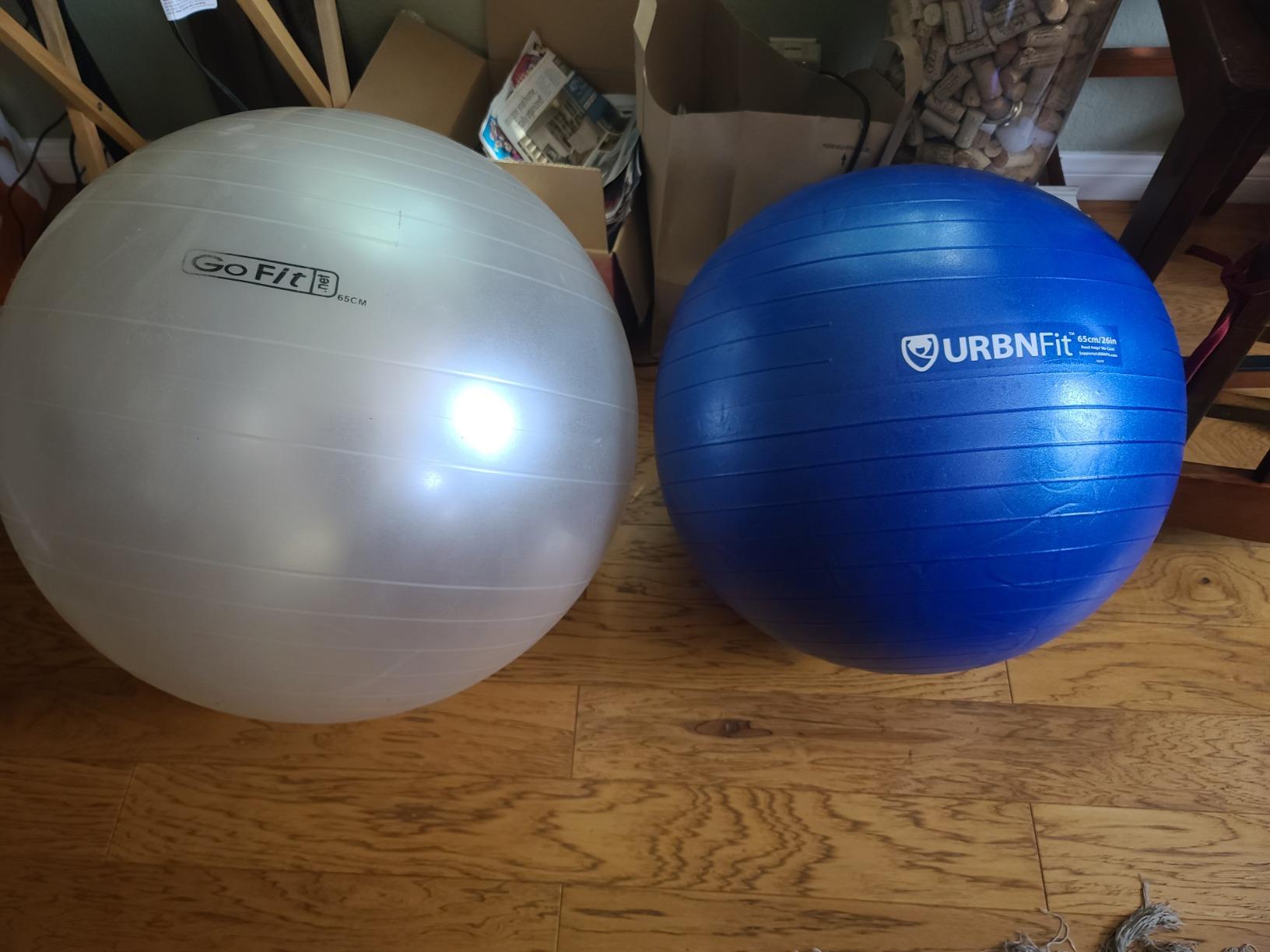 URBNFit Exercise Ball - Yoga Ball for Workout Pregnancy Stability - AntiBurst Swiss Balance Ball w/ Pump - Fitness Ball Chair for Office, Home Gym customer photo 1