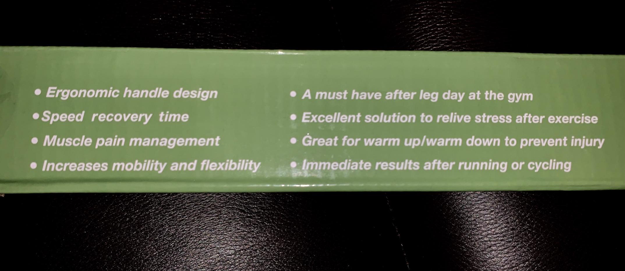 Idson Muscle Roller Stick for Athletes- Body Massage Sticks Tools Massager for Relief Muscle Soreness, Cramping and Tightness, Help Legs and Back Recovery, Black Green customer photo 2