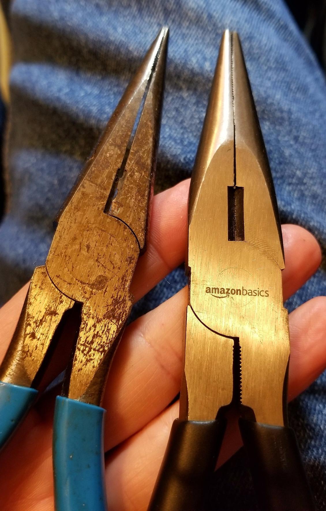 Amazon Basics Pliers Set, Hand Tools for Precision, Cutting Wire Cutter with Needle Nose and Diagonal, Quality Tool Set for Home Maintenance, Set of 4, Black and Silver customer photo 2