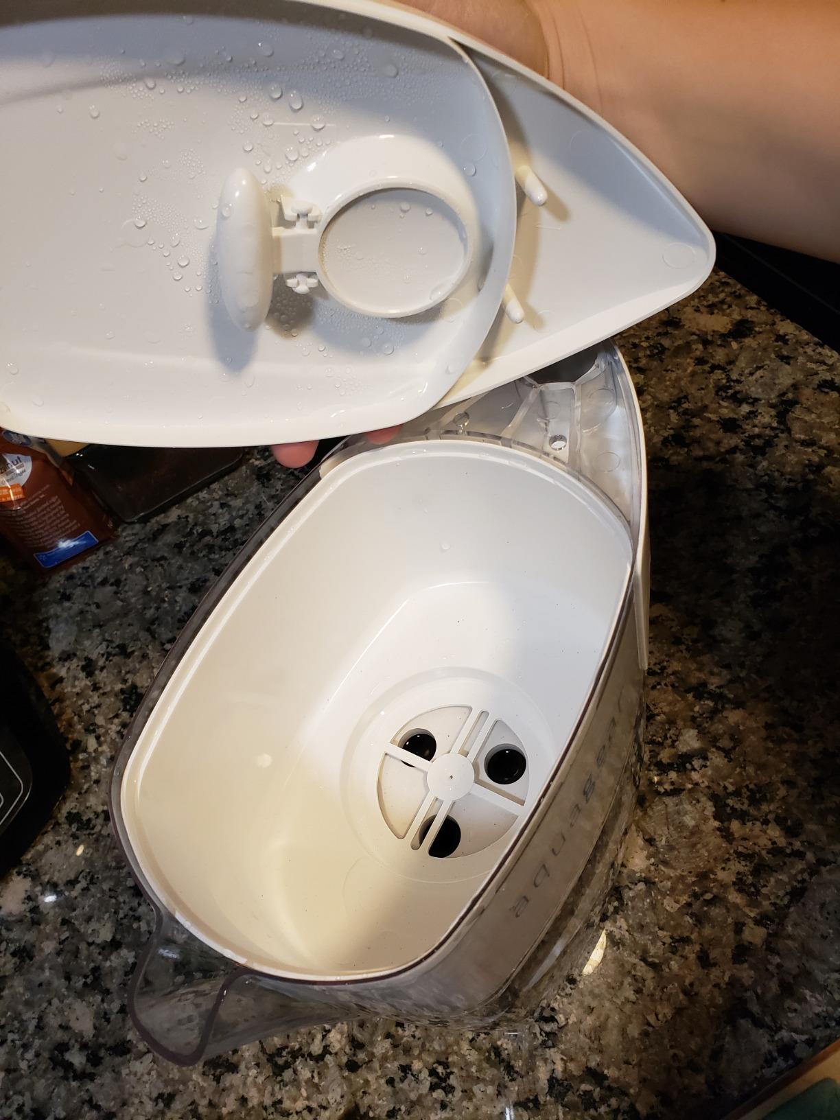 Aquagear Water Filter Pitcher - Lead, Chlorine, PFOA/PFOS, Microplastics Filter, 10 Cup, 120 Gallon Filter Life - Filter Media Made in USA customer photo 2