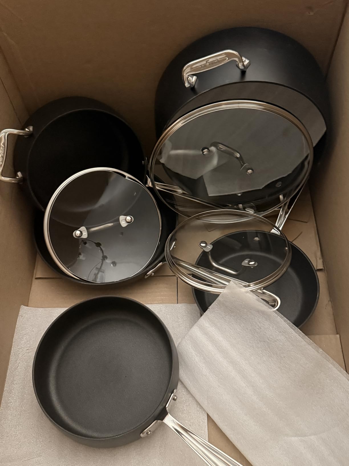 All-Clad HA1 Hard Anodized Nonstick Cookware Set 10 Piece Induction Oven Broiler Safe 500F, Lid Safe 350F Pots and Pans Black customer photo 2