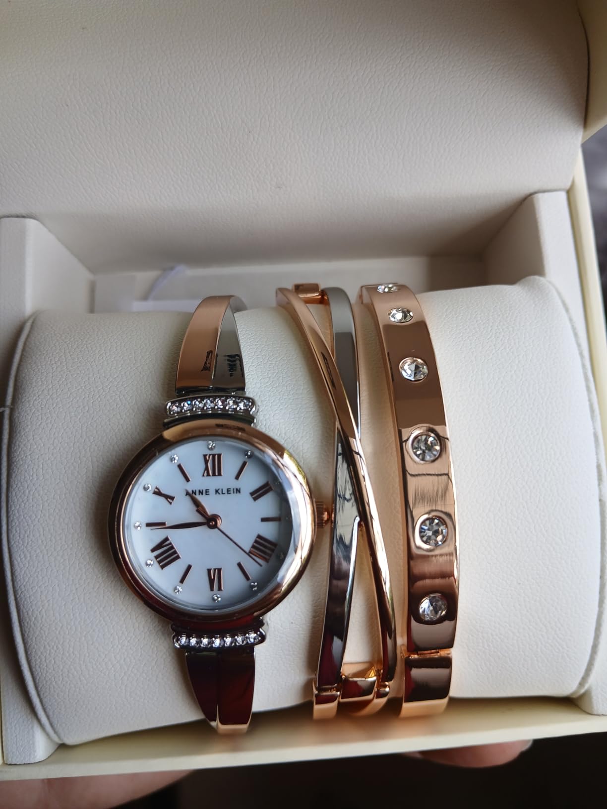 Anne Klein Crystal Accented Bangle Watch Set customer photo 2