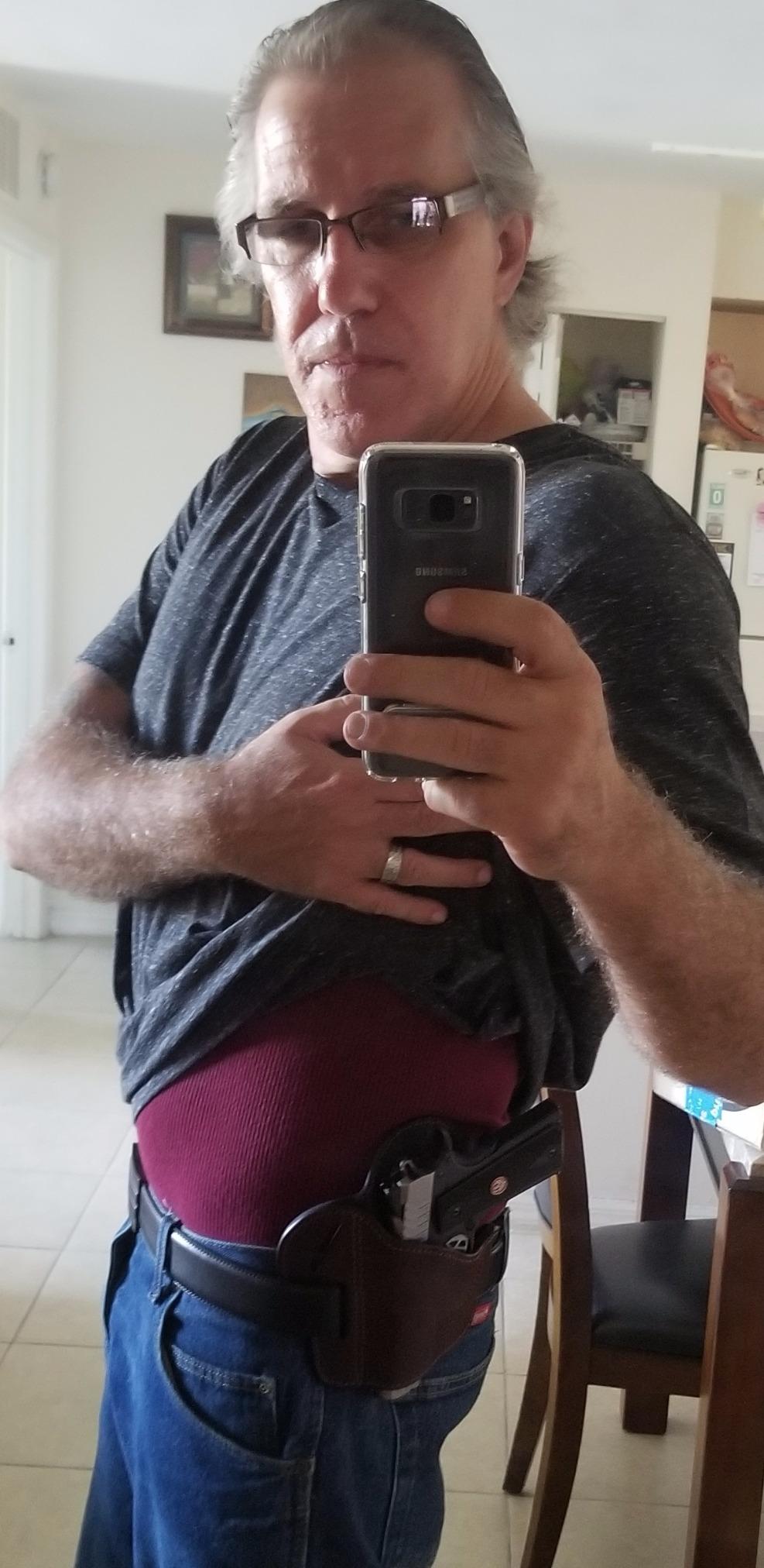 Relentless Tactical The Ultimate Leather Gun Holster - 3 Slot Pancake Style Belt Holster - Handmade in the USA - Fits 1911 Style Handgun customer photo 1