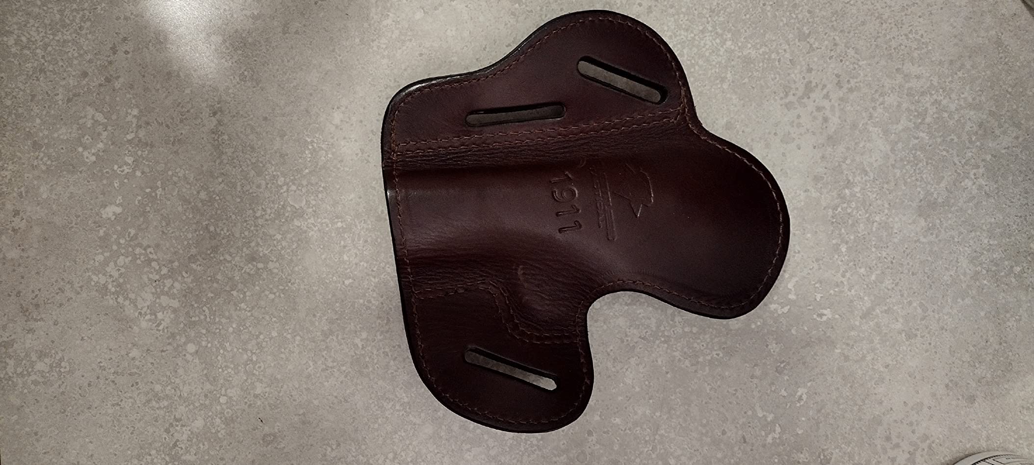 Relentless Tactical The Ultimate Leather Gun Holster - 3 Slot Pancake Style Belt Holster - Handmade in the USA - Fits 1911 Style Handgun customer photo 2