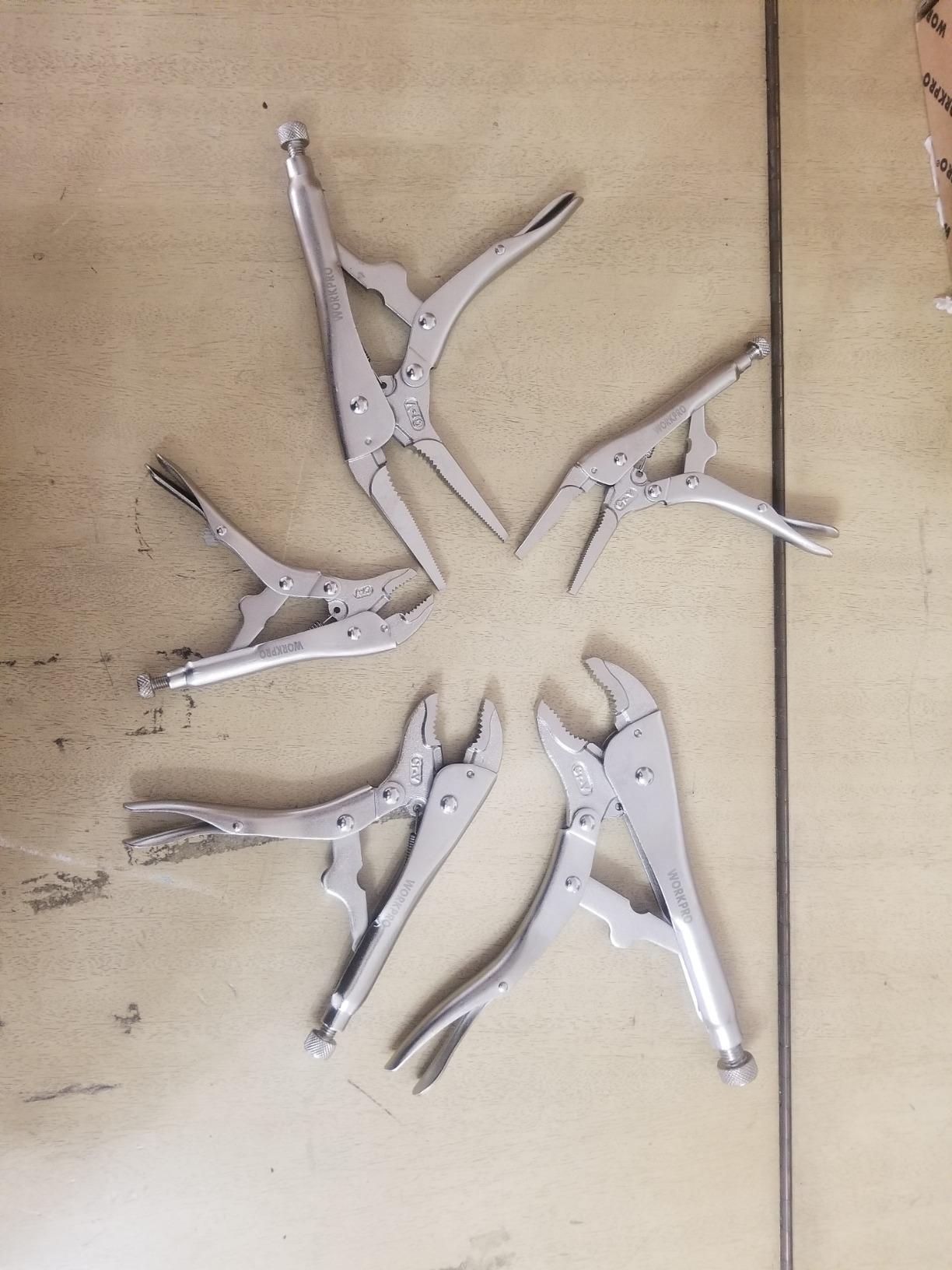 WORKPRO 5-Piece Locking Pliers Set, Vice Grips with Chrome-vanadium Steel | 5/7/10 inch Curved Jaw, 6.5/9 inch Long Nose customer photo 2