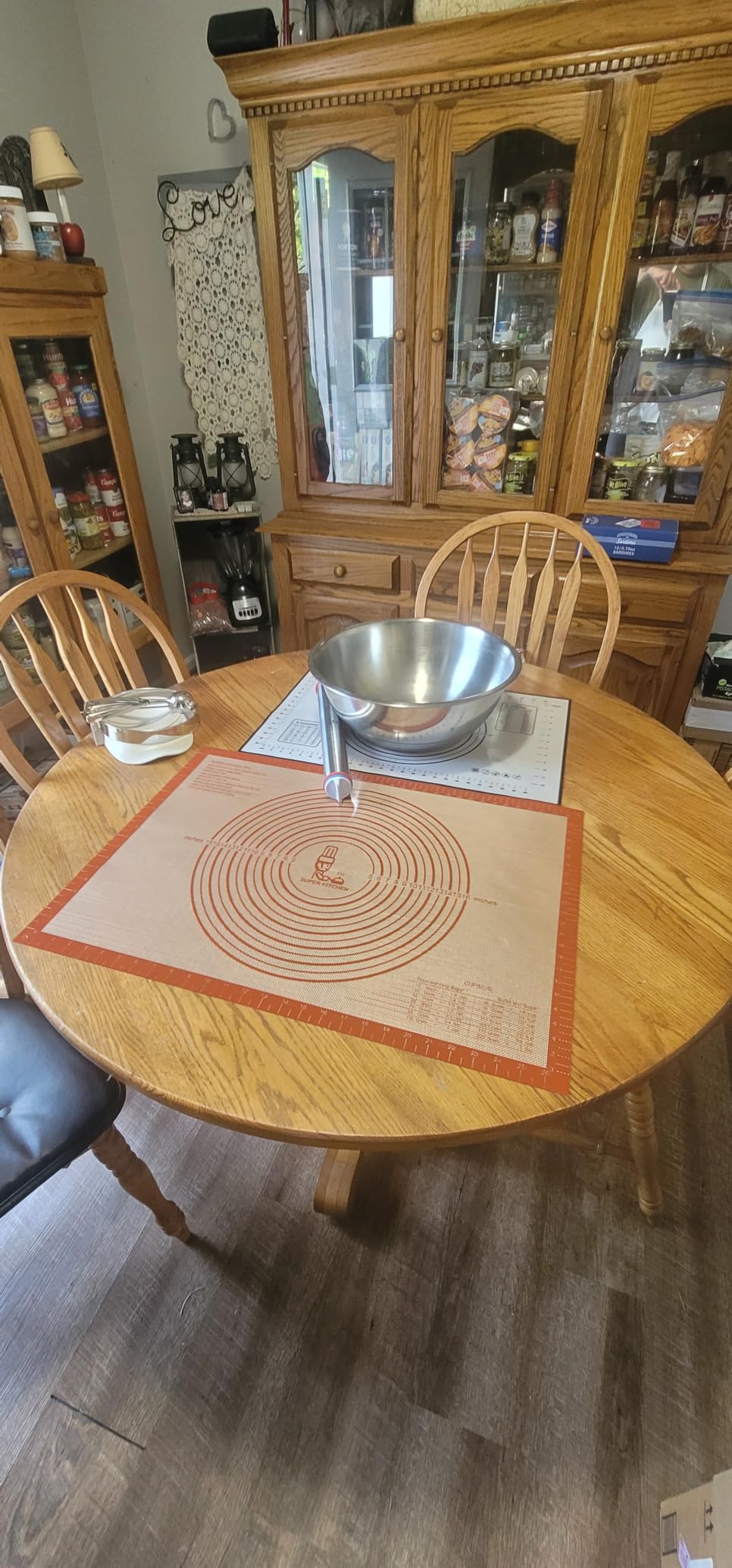 Folksy Super Kitchen Non-slip Silicone Pastry Mat Extra Large 28''x 20'' (Red) customer photo 2