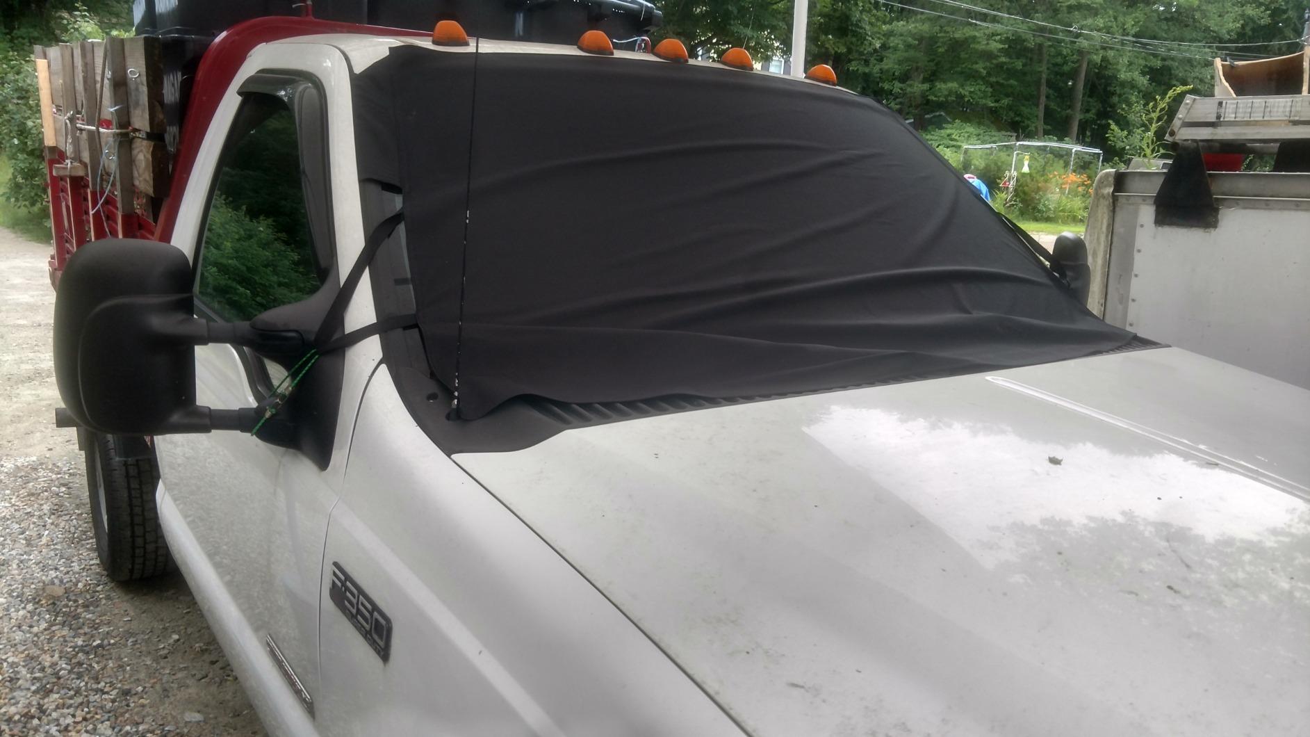 OxGord Windshield Snow Cover Ice Removal Wiper Visor Protector All Weather Winter Summer Auto Sun Shade for Cars Trucks Vans and SUVs Stop Scraping with a Brush or Shovel customer photo 1