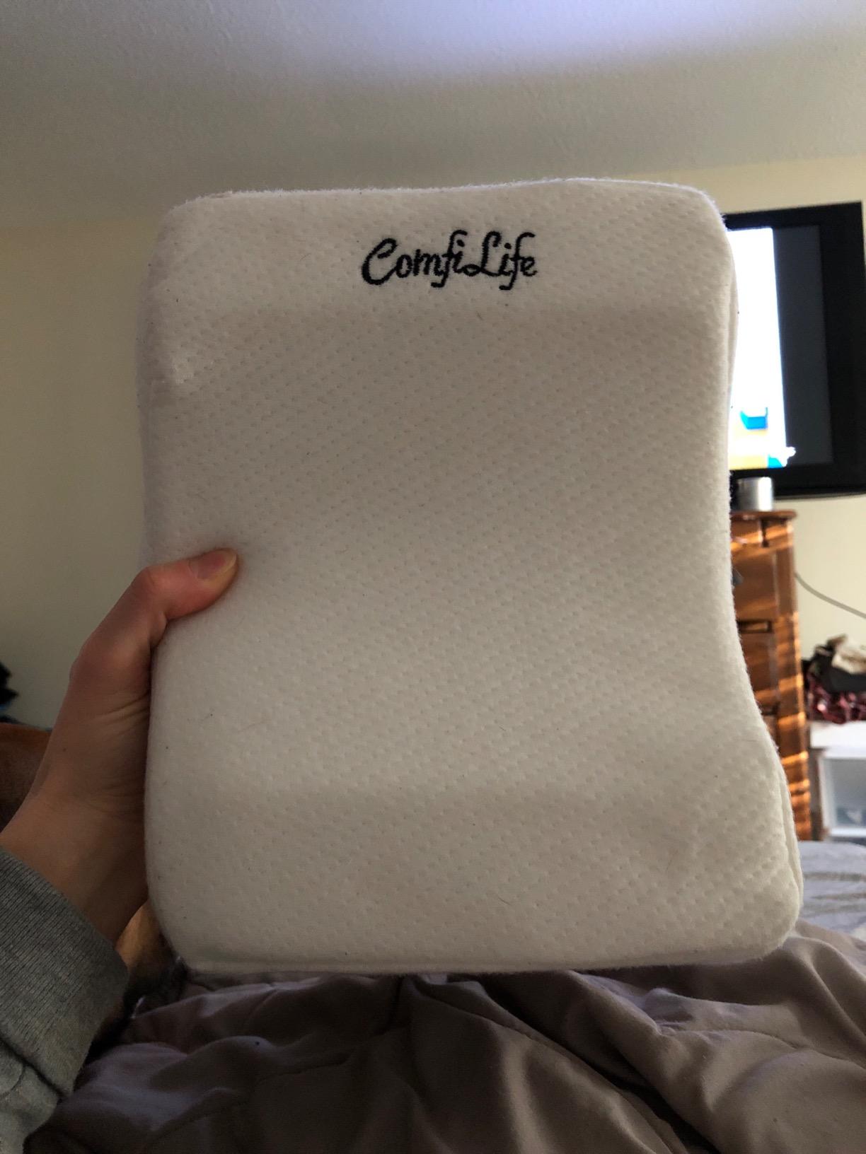 ComfiLife Orthopedic Knee and Leg Pillow for Side Sleepers Sleeping - 100% Polyurethane Foam for Back Pain, Hip Pain Relief customer photo 1