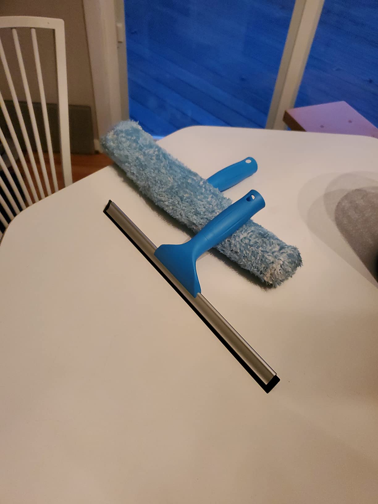MR.SIGA Professional Window Squeegee & Microfiber Window Scrubber, 14 inch - 2 in 1 squeegee window cleaner tool customer photo 2