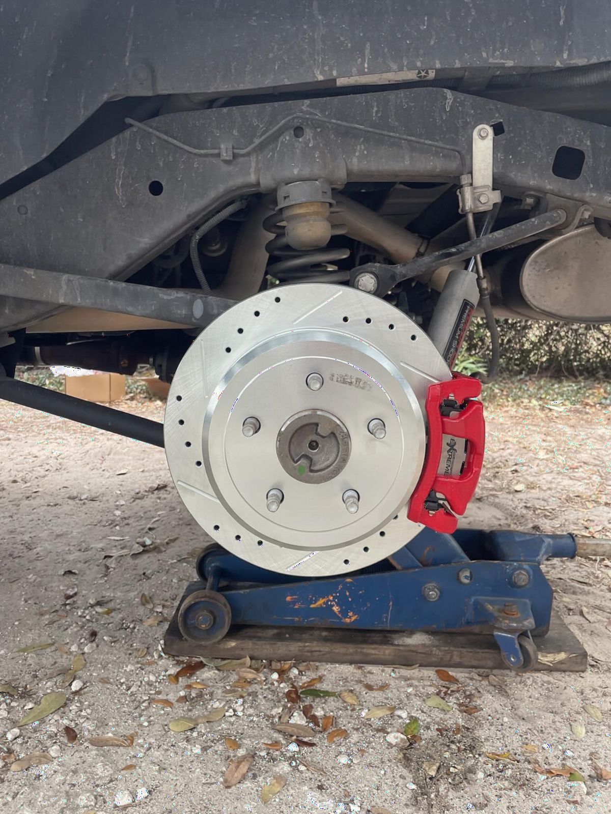 PowerStop Front and Rear Brake & Caliper Kit for Jeep Wrangler 2007-17 | Jeep Wrangler JK 2018 - Drilled & Slotted Disc Rotors + Z36 Brake Pads + Red-Powder Coated Calipers, KC2798-36 customer photo 1
