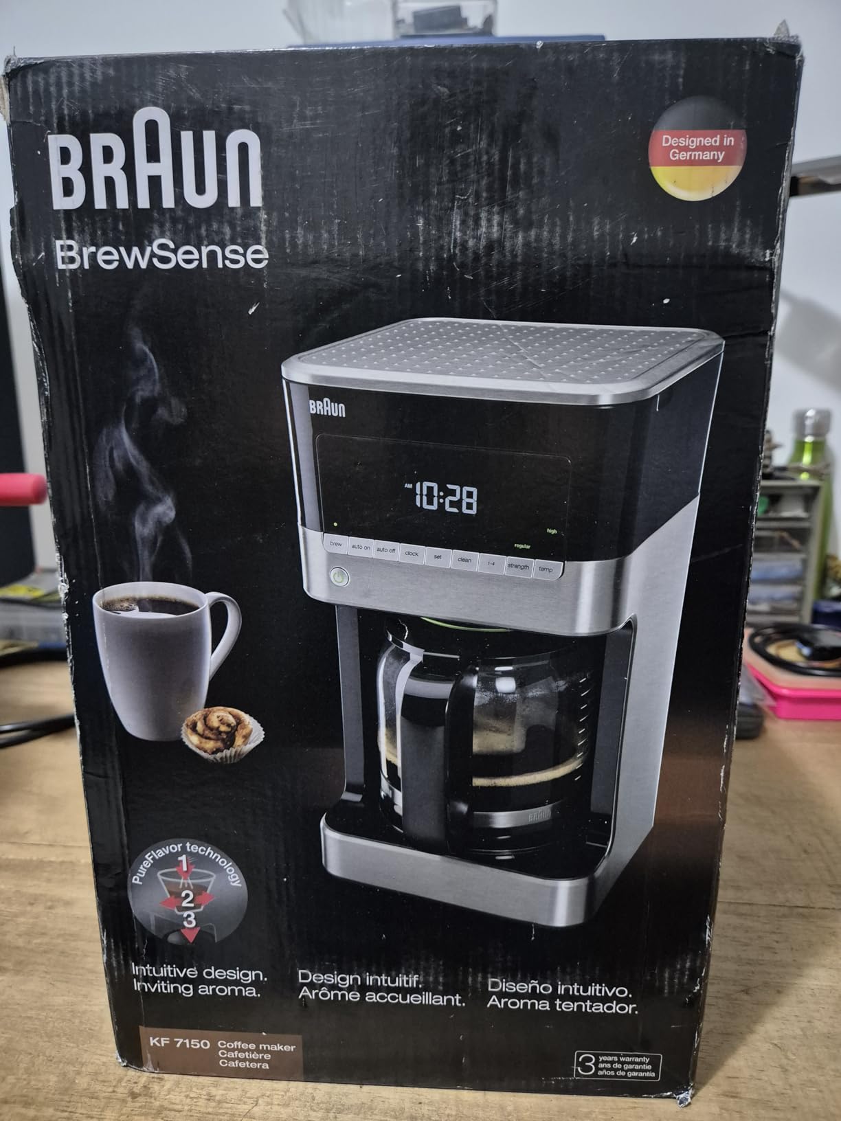 Braun BrewSense 12-Cup Drip Coffee Maker w/ 24 Hour Timer, 2 Brew Styles | Smart Cleaning Features, Anti-Drip System, 1-4 Cup Sizing, Bold and Regular Strength Brewing, 24 Hour Programmable Timer customer photo 2