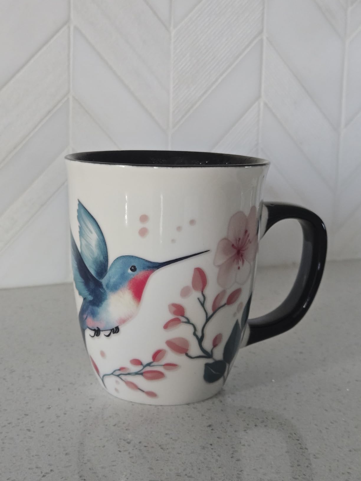 Floral Color Changing Coffee Mug, 16oz | Ceramic Magic Tea Cup for Women, Plum Blossom Design, Heat Sensitive, Gifts for Mom Wife Mother's Day customer photo 1