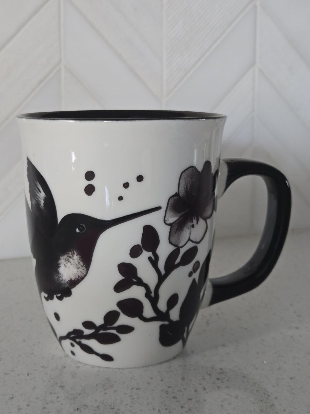 Floral Color Changing Coffee Mug, 16oz | Ceramic Magic Tea Cup for Women, Plum Blossom Design, Heat Sensitive, Gifts for Mom Wife Mother's Day customer photo 2