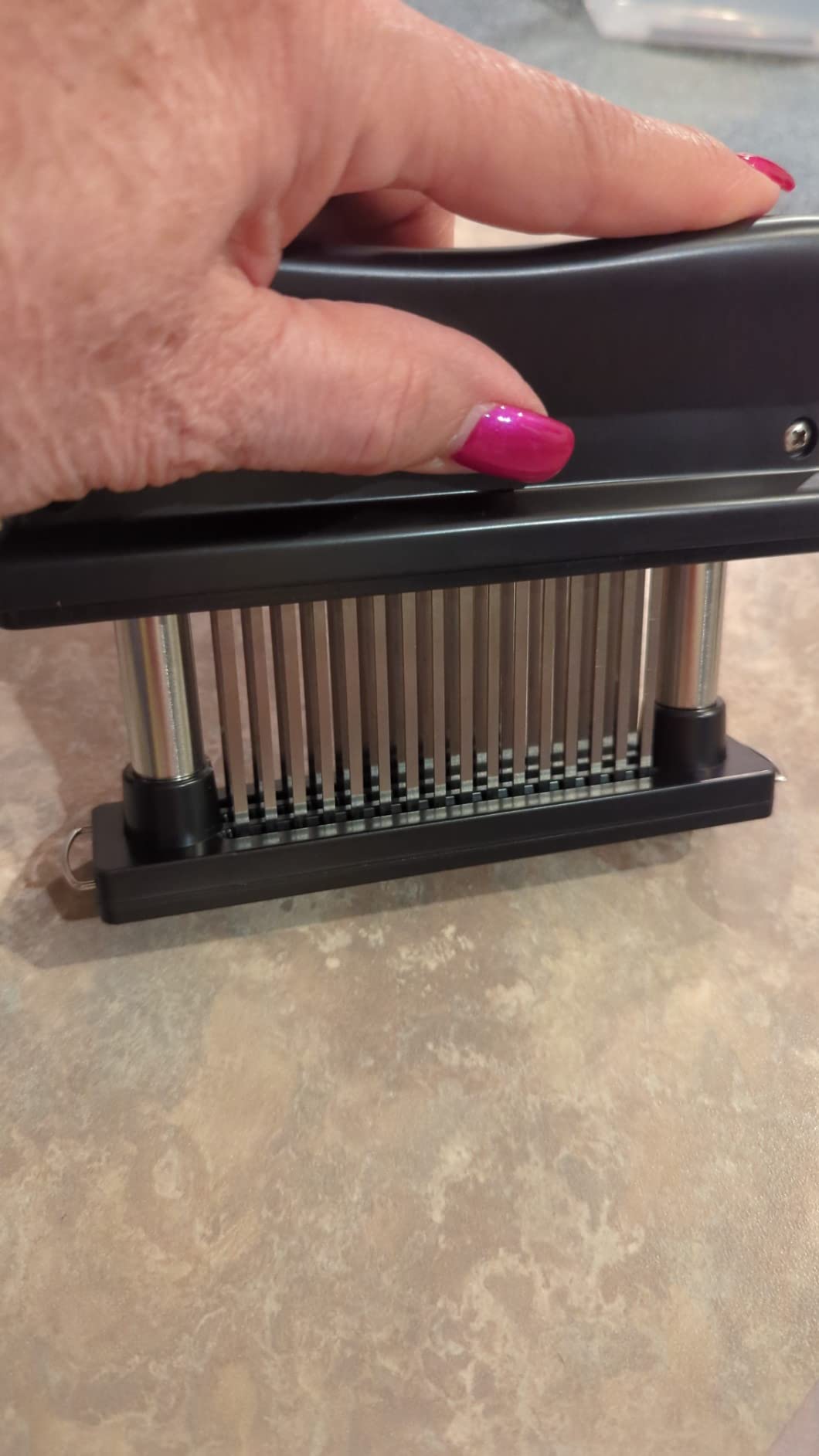 48-Blade Meat Tenderizer Tool - Stainless Steel, Detachable Design | Ultra-Sharp Needle Design Tenderizes Any Cut in Seconds - Rust-Resistant & Built to Last customer photo 1