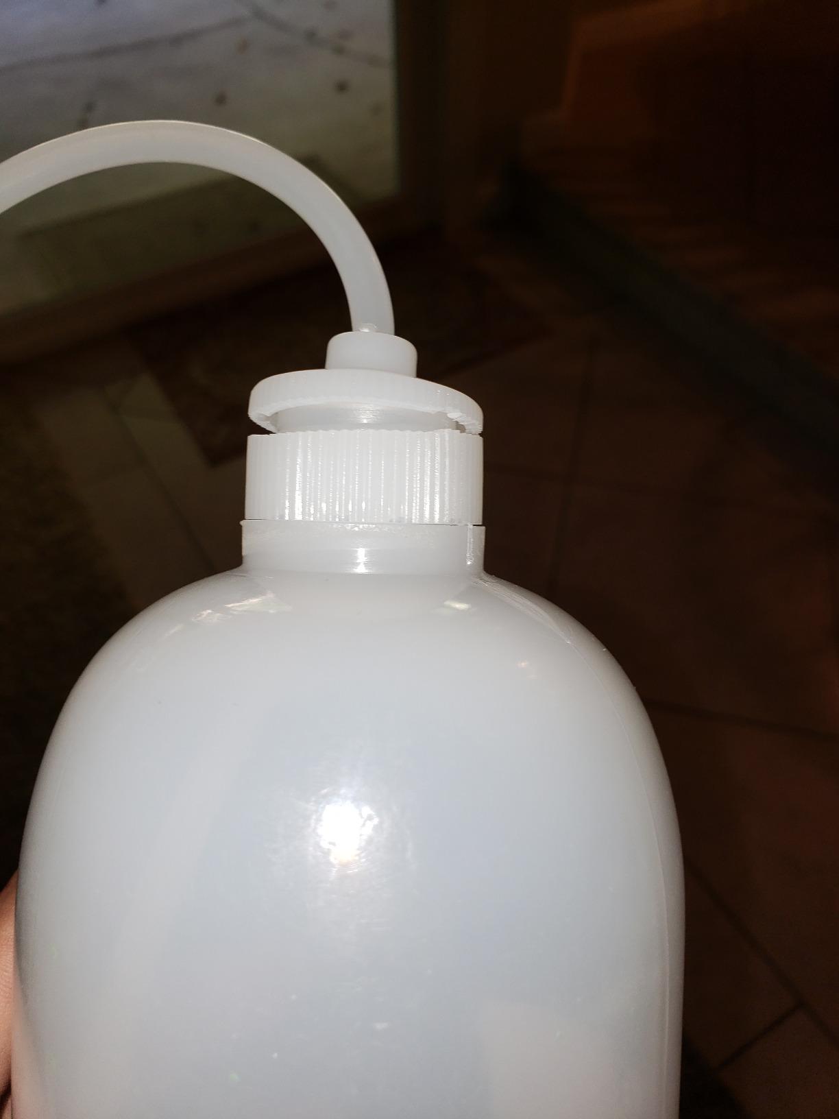 EISCO Wash Bottle, 1000ml - Polyethylene - Translucent, Unbreakable - Screw Cap with Flexible Delivery Tube for Dispensing Liquid customer photo 2