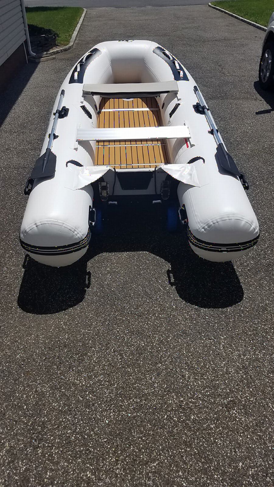 Killer Whale 10.8' Inflatable Dinghy | Aluminum Floor Dinghy with Durable Heat-Welded PVC | 5 Person Inflatable Dinghy | 15HP Motor Ready | Rigid aluminum hard floor | 1,268 lb max load customer photo 2