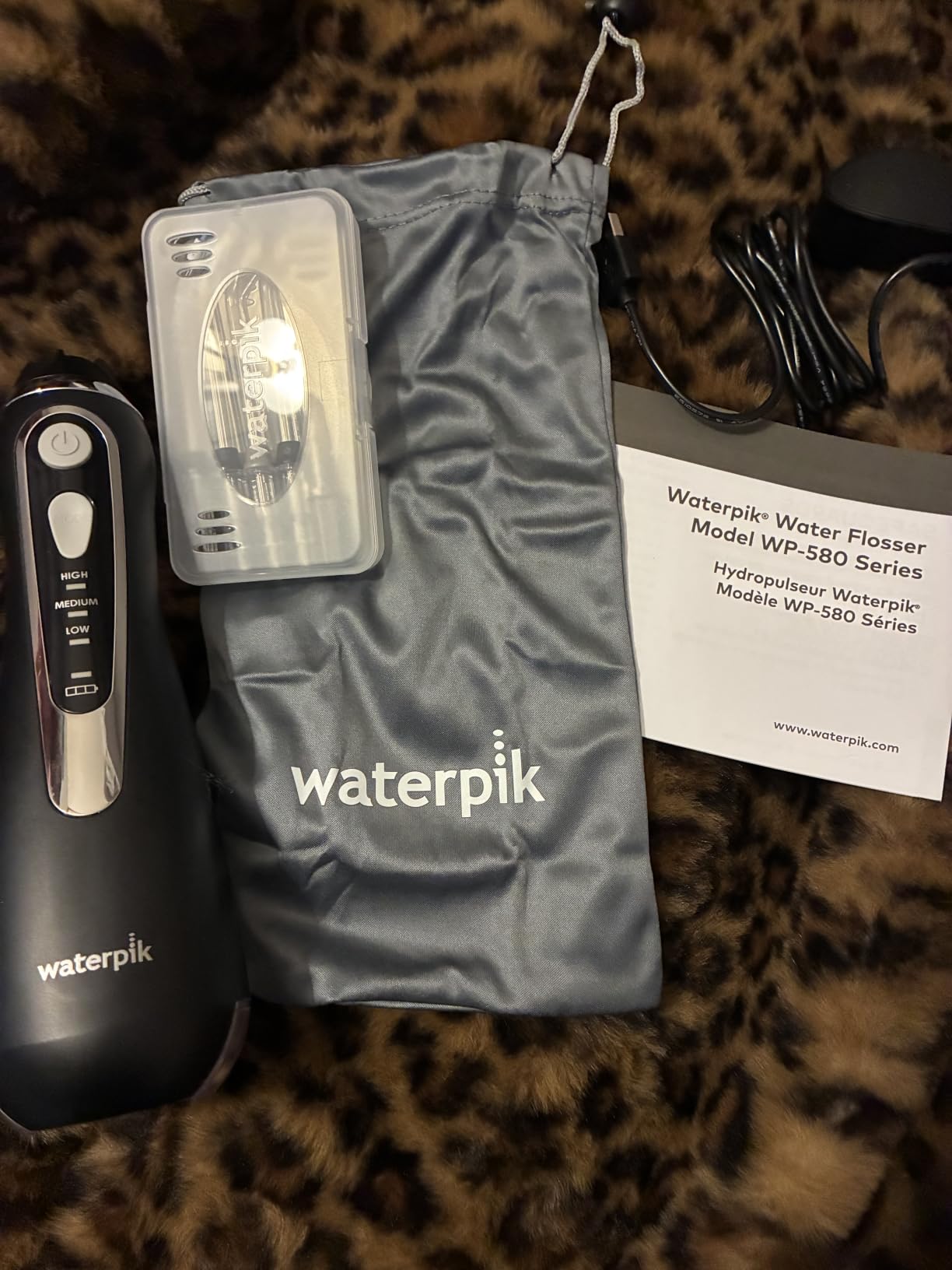 Waterpik Cordless Advanced Portable Water Flosser, Rechargeable, White | 3 Settings, 4 Tips, Travel Bag, for Gums, Teeth, Dental Braces, Implants, Shower Use ADA Accepted WP-580 Packaging May Vary customer photo 2