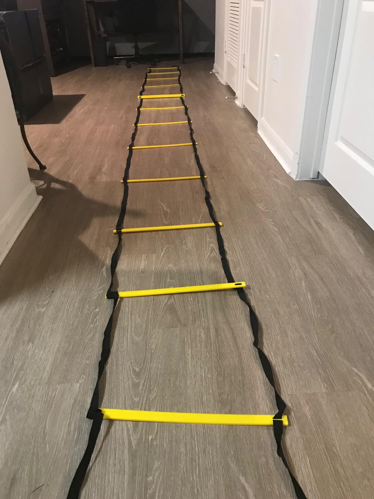 GHB Pro Agility Ladder Agility Training Ladder Speed 12 Rung 20ft with Carrying Bag customer photo 2