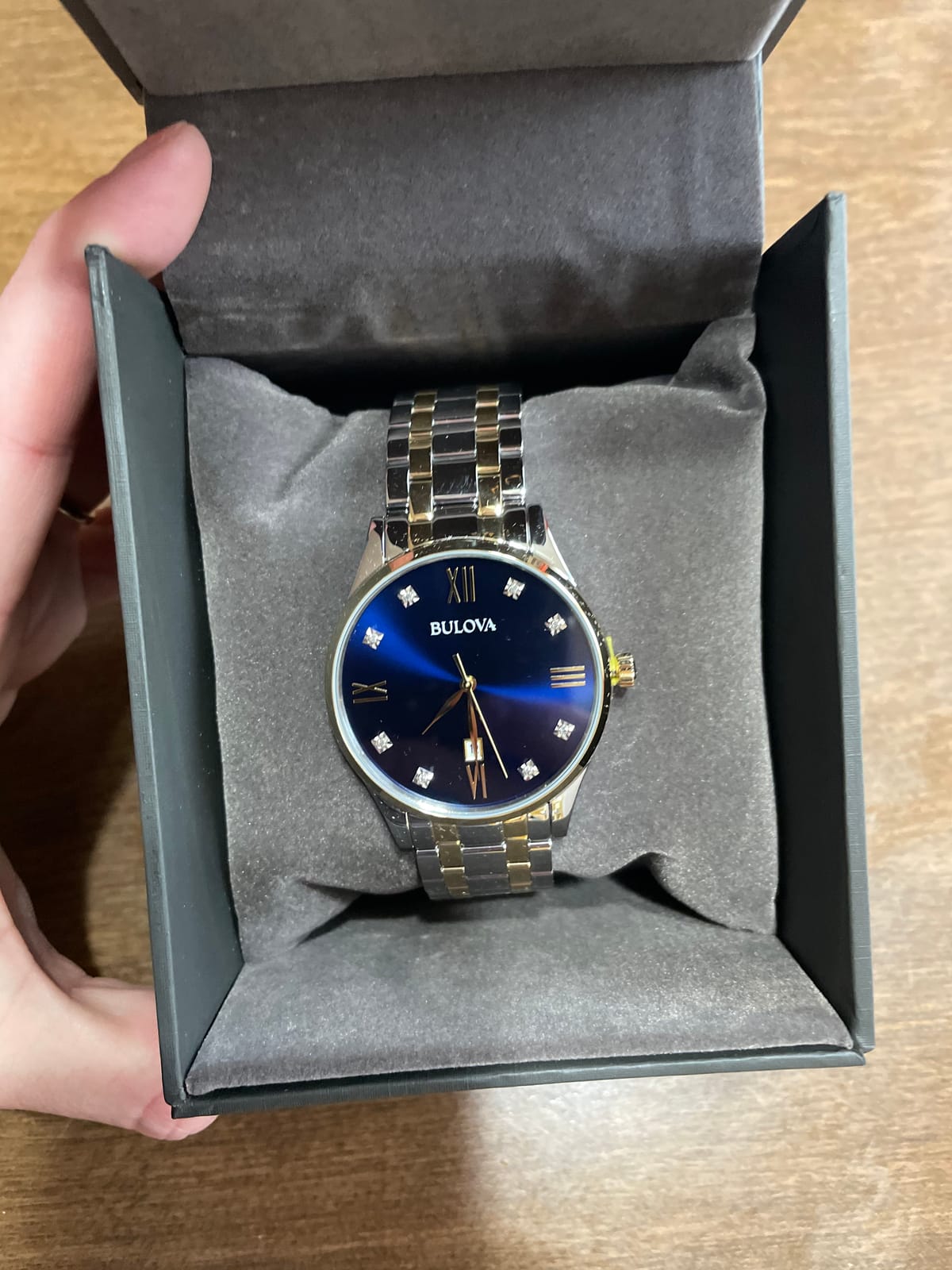 Bulova Men's Classic Stainless Steel Watch with Diamonds and Day Date customer photo 1