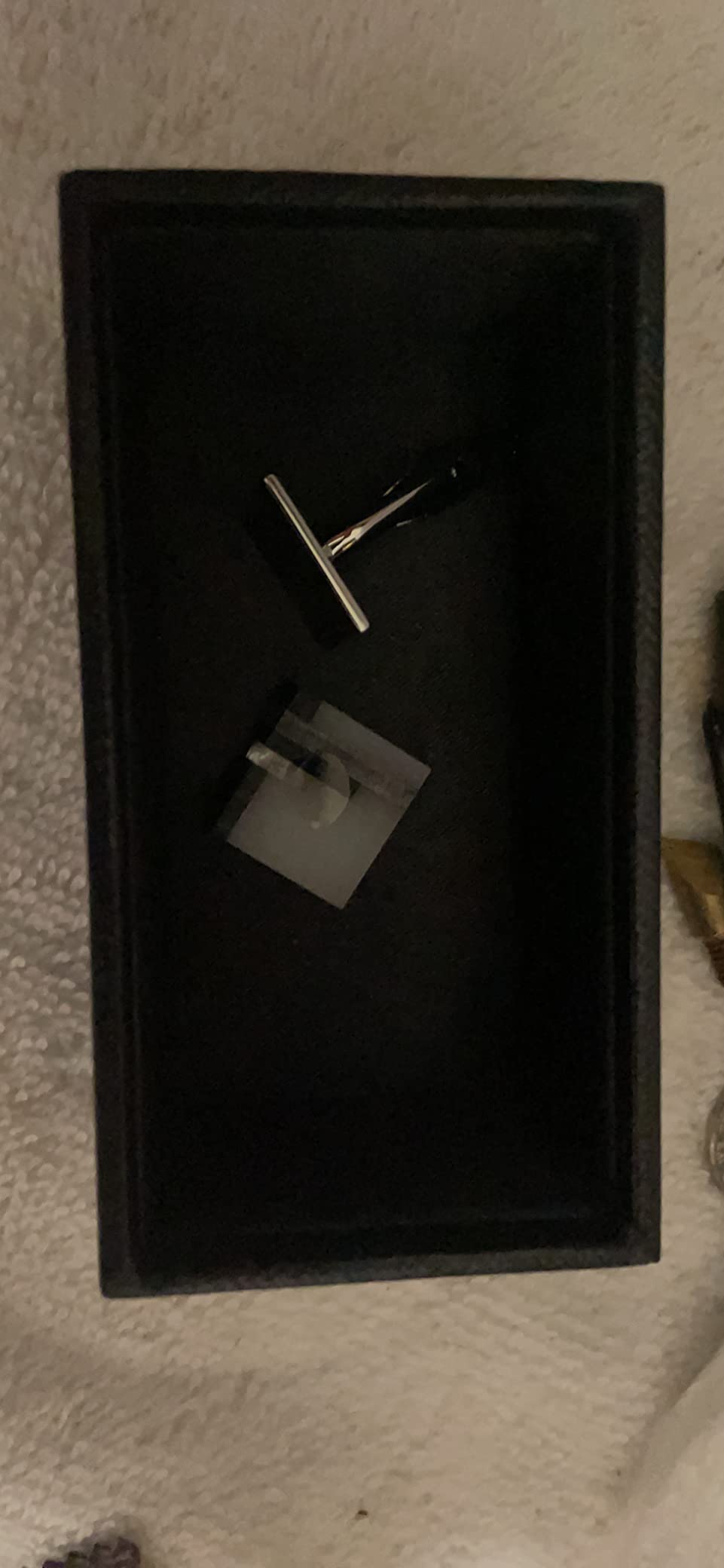 Classic Genuine Onyx and Mother of Pearl Cufflinks Men Classic Cuff links With Box customer photo 2