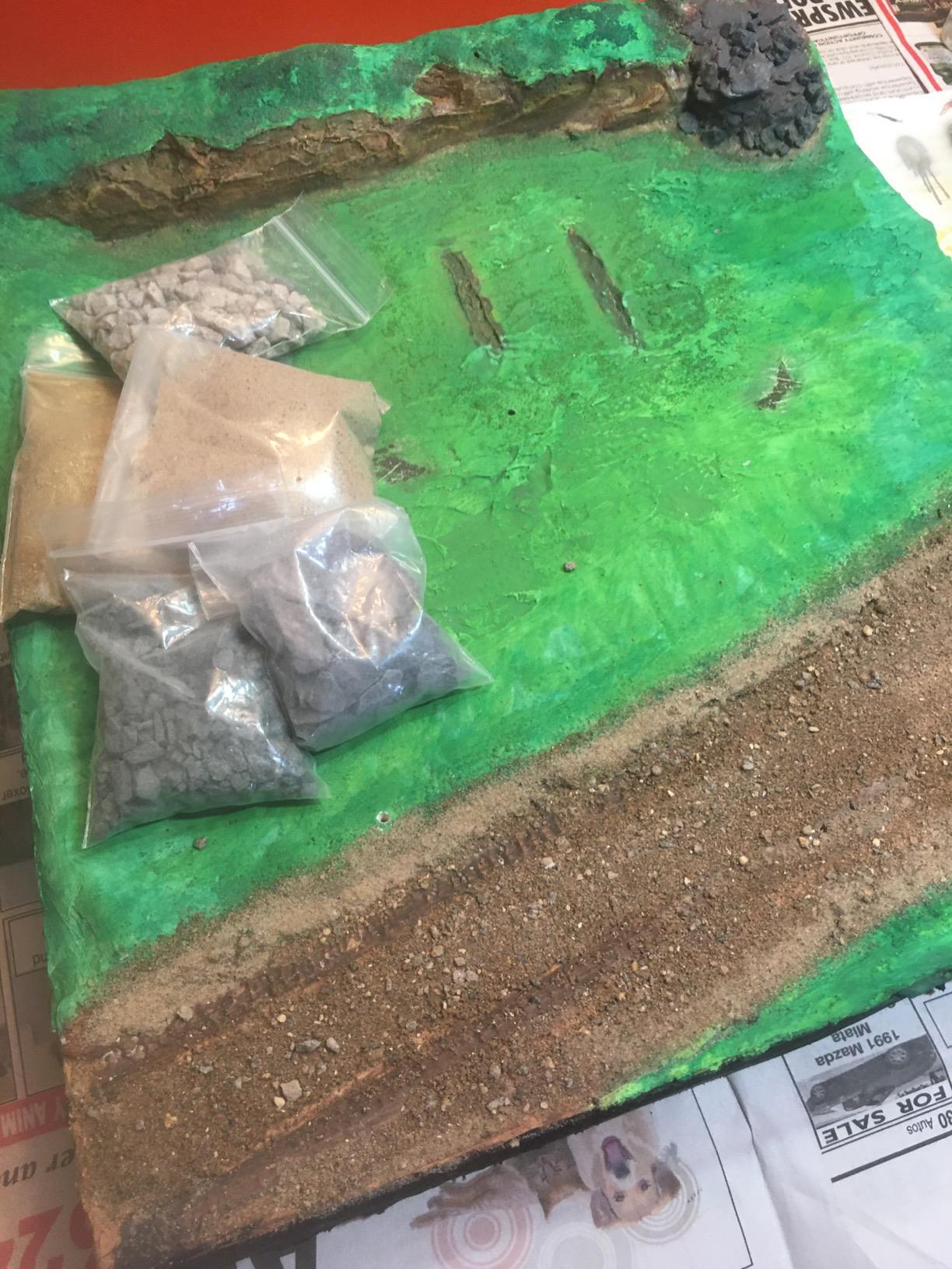 War World Gaming Sand Miniature Basing Kit - Wargame Themed Tabletop Layout Terrain Scenery Landscape Model Modelling Figure Diorama Display Material Scaled customer photo 2