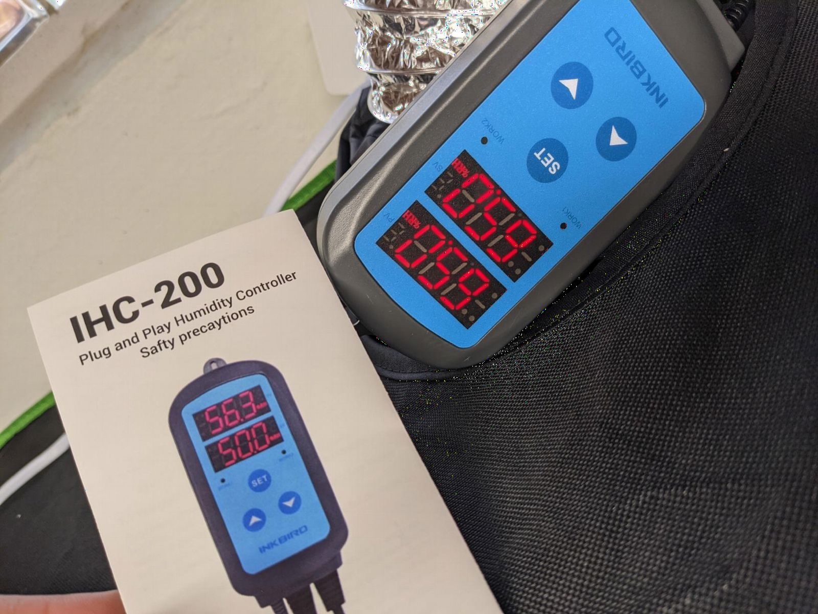 Inkbird Humidity Controller IHC200 Humidistat for Mushroom Greenhouse | Pre Wired Outlet Dual Stage for Humidifier Dehumidifier Mushroom Greenhouse customer photo 1