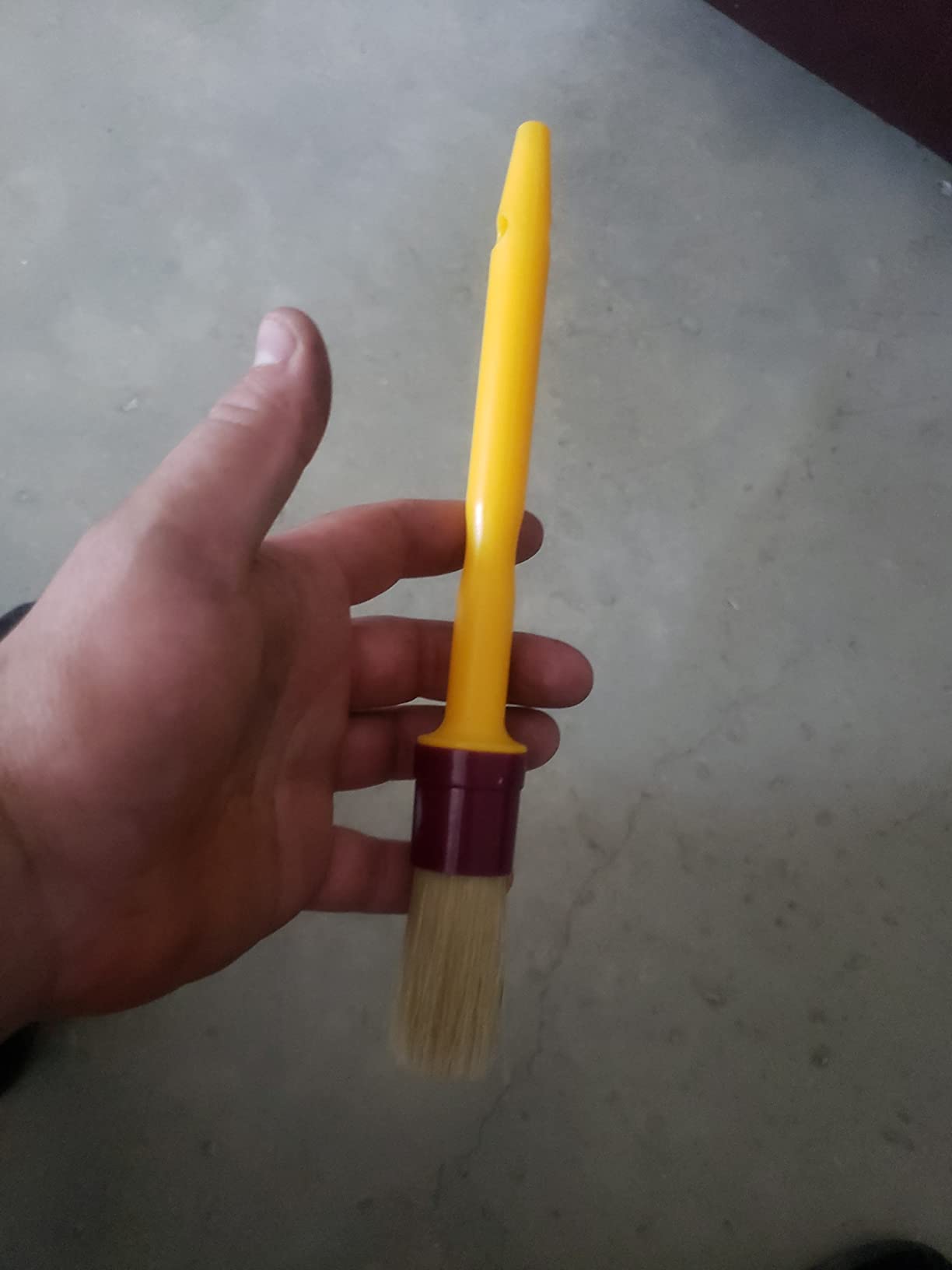 Chemical Guys Boars Hair Detailing Brush for Wheels, Grilles & Interior | Soft boars-hair bristles gently clean wheels, grilles, emblems and interior surfaces without scratching (Larger Size) customer photo 1